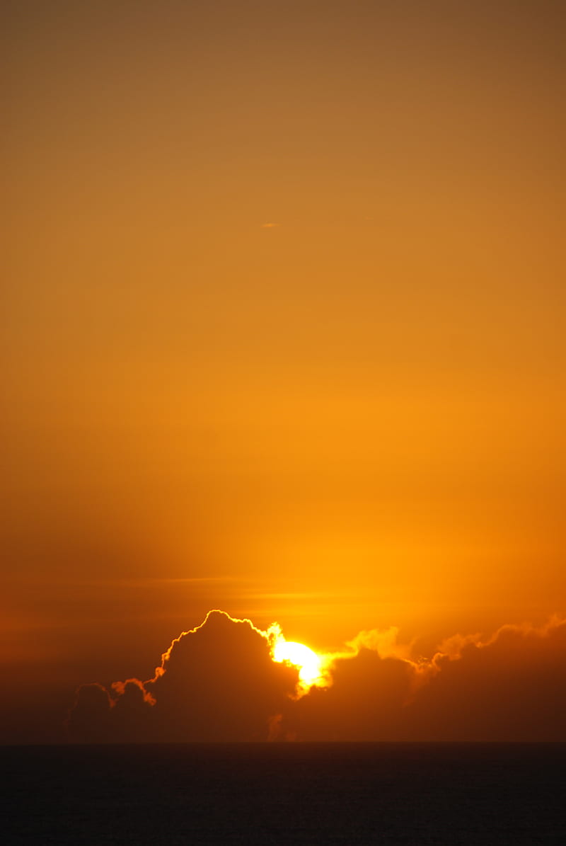 800x1195 Sunset, sun, clouds, horizon, glow, HD phone wallpaper