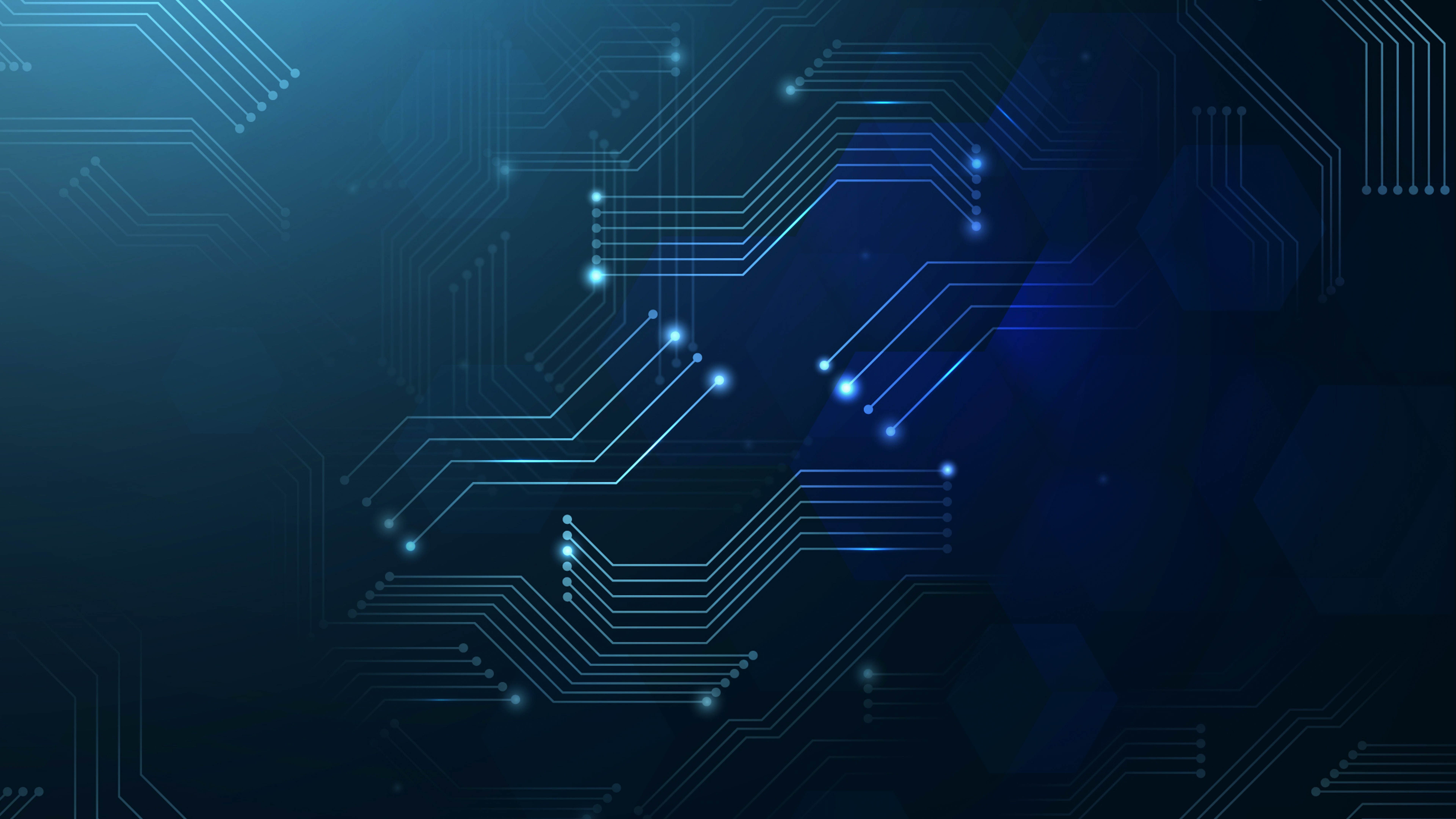 7680x4320 Blue Technology Background