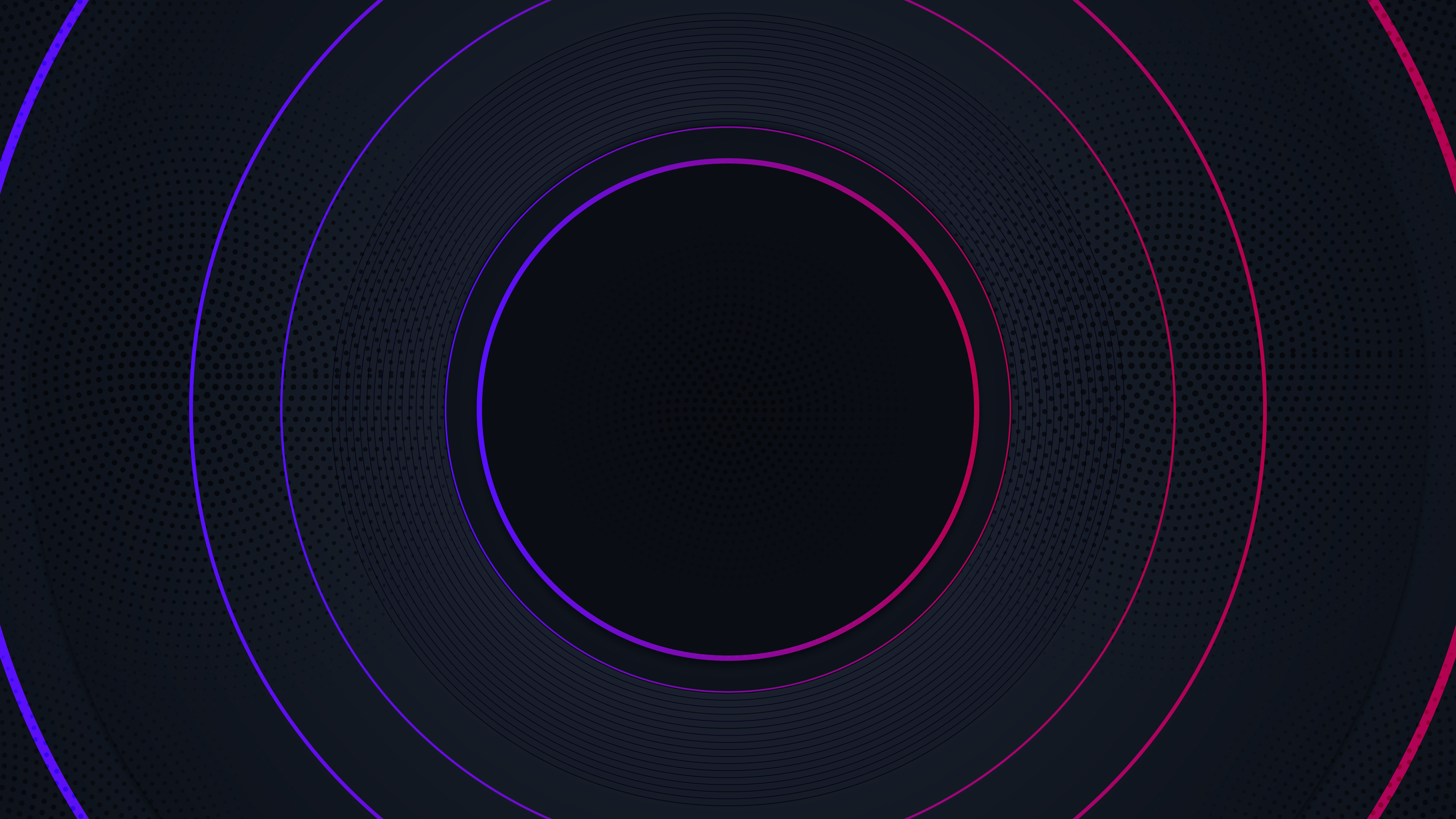 3840x2160 Neon Circles Wallpaper 4K, Hi Tech, Dark Background, Loop
