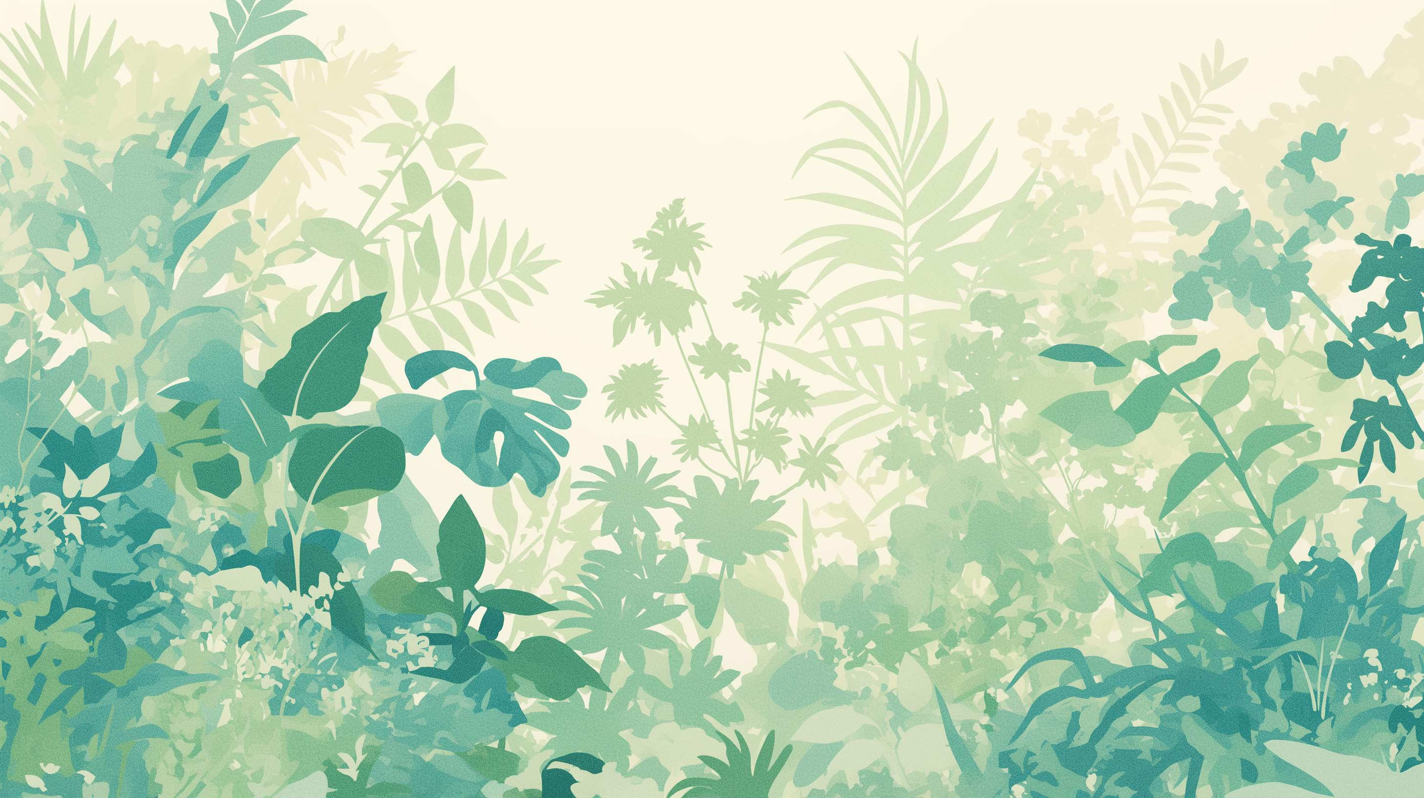 2912x1632 Foliage Wallpaper. Pastel Green Tropical