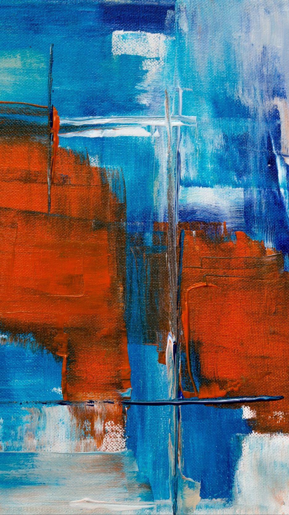 938x1668 Download wallpaper 938x1668 paint, canvas, spots, stains, abstract