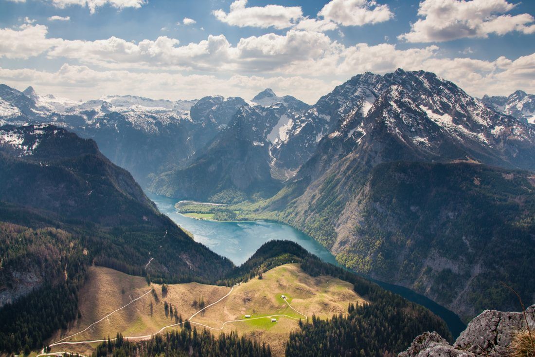 1100x733 Beautiful Alpine Mountains Royalty Free