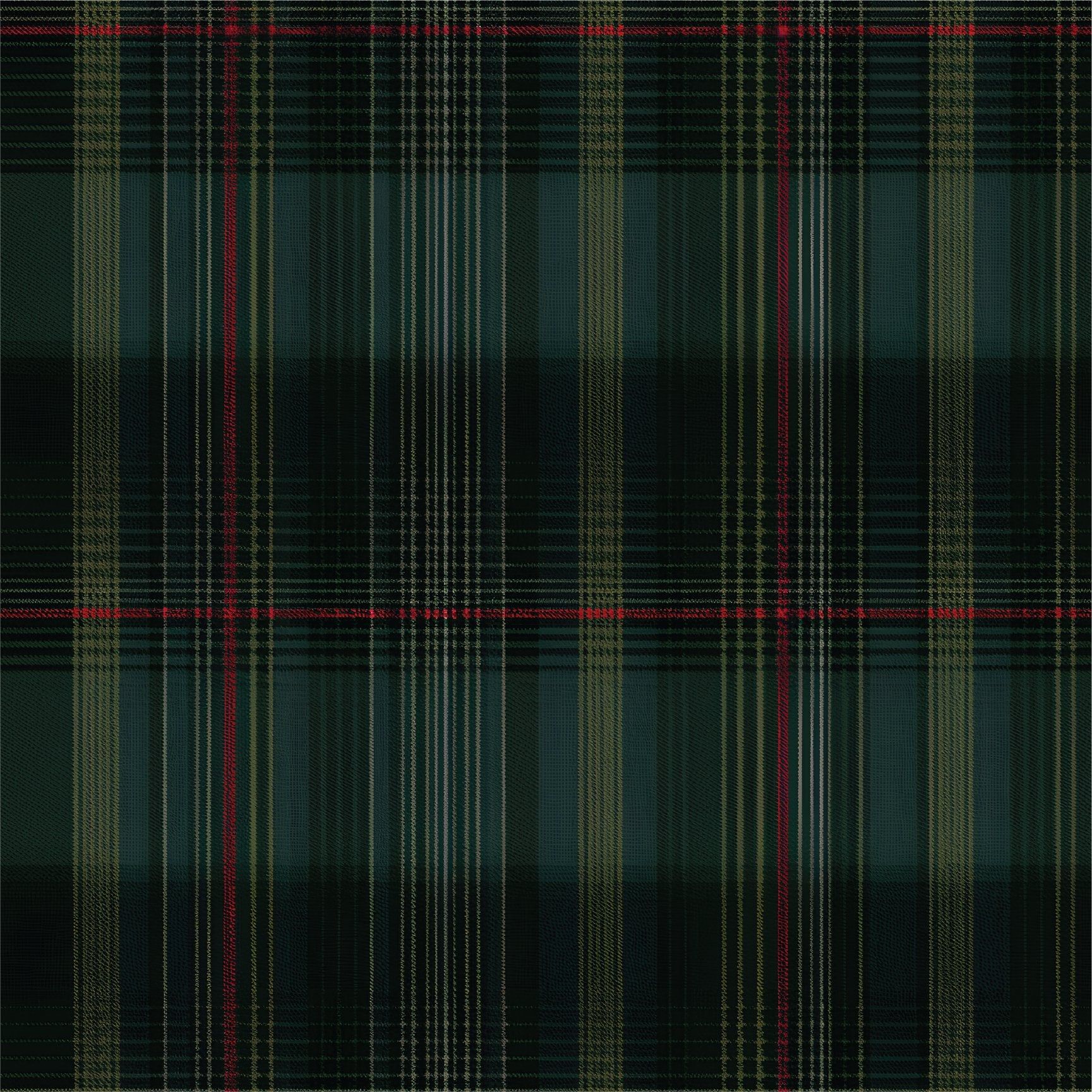 1729x1729 Classic Green Tartan Wallpaper 8.5 x 10 Sample / Premium Peel & Stick