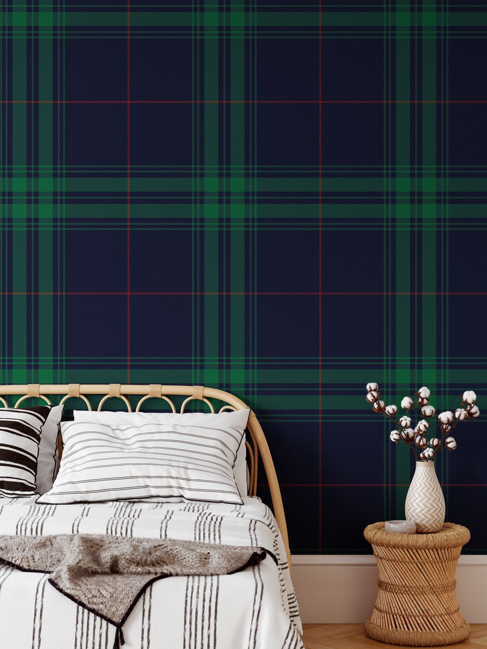 960x1280 Navy Blue and Green Plaid REMOVABLE WALLPAPER Tartan Peel & Stick FABRIC Rustic Wallpaper, Wallpaper Removable Peel and Stick Fabric, Canvas, Prepasted and Unpasted Traditional for Homre Décor T6S