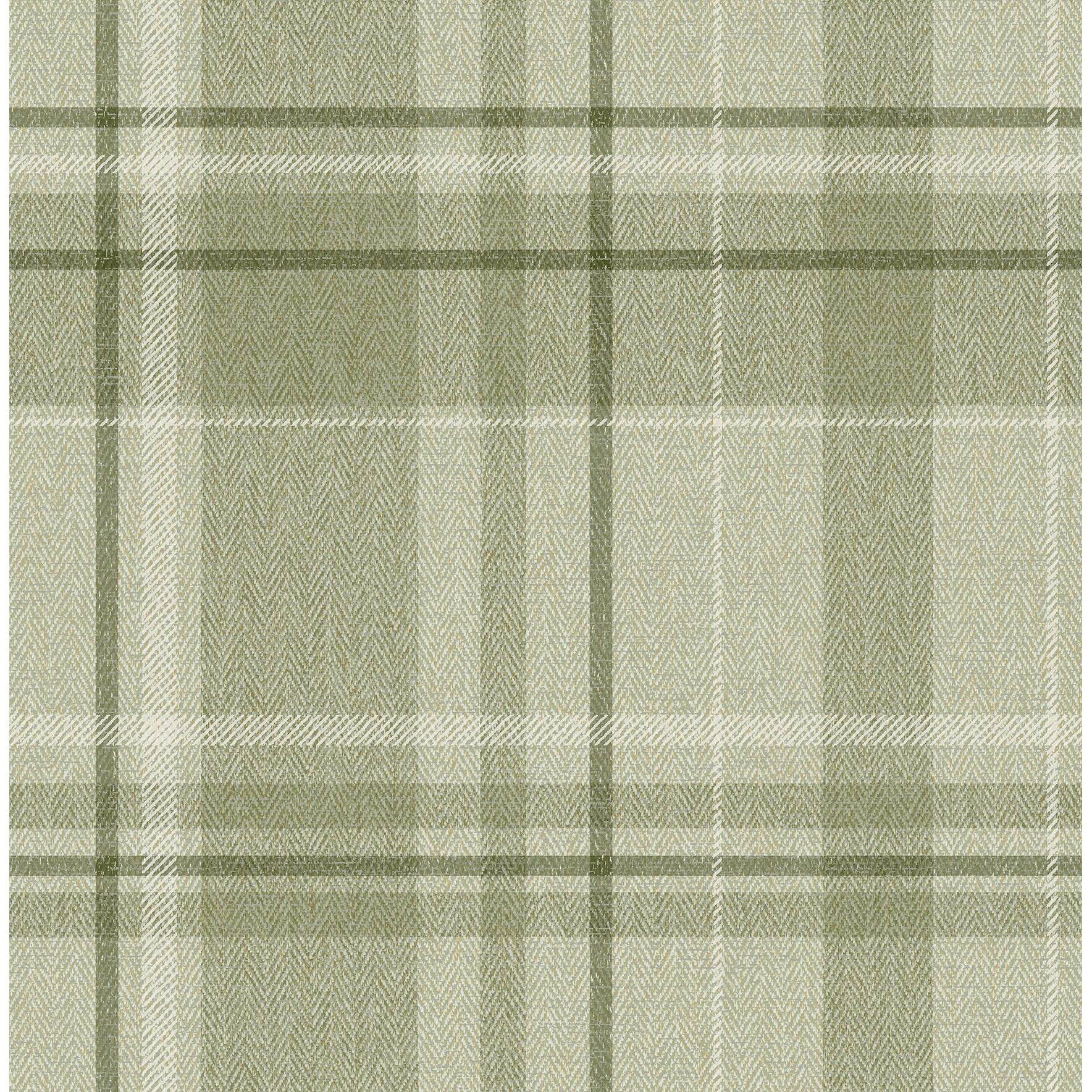 1768x1768 Fine Decor Harris Green Plaid Chevron Wallpaper Bath & Beyond