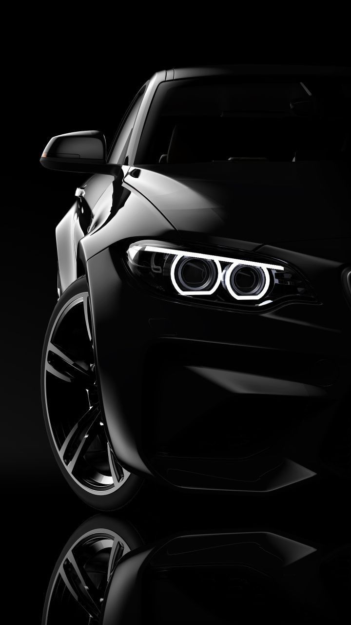 720x1280 Black BMW Car with Hood Up cars, Blacked out cars, Black car wallpaper