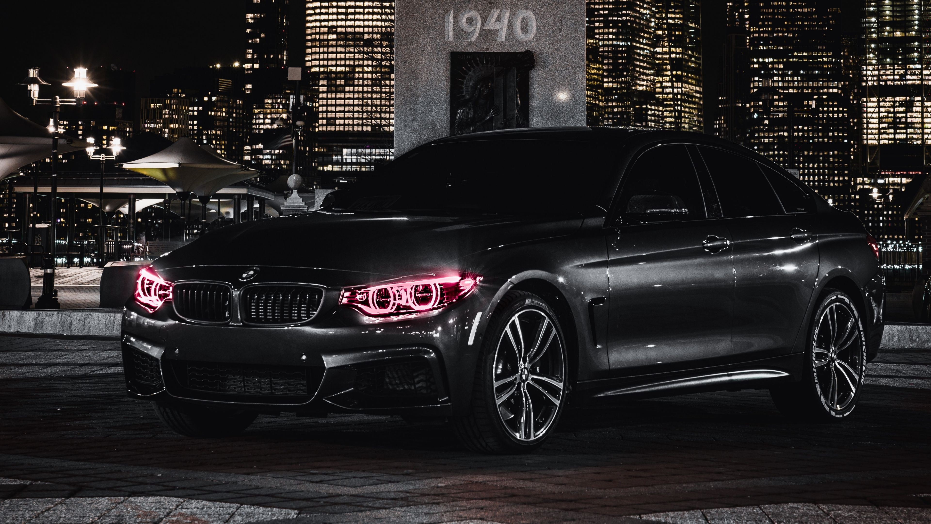 3840x2160 BMW M4 Wallpaper 4K, Black Edition, Angel Eyes, Night