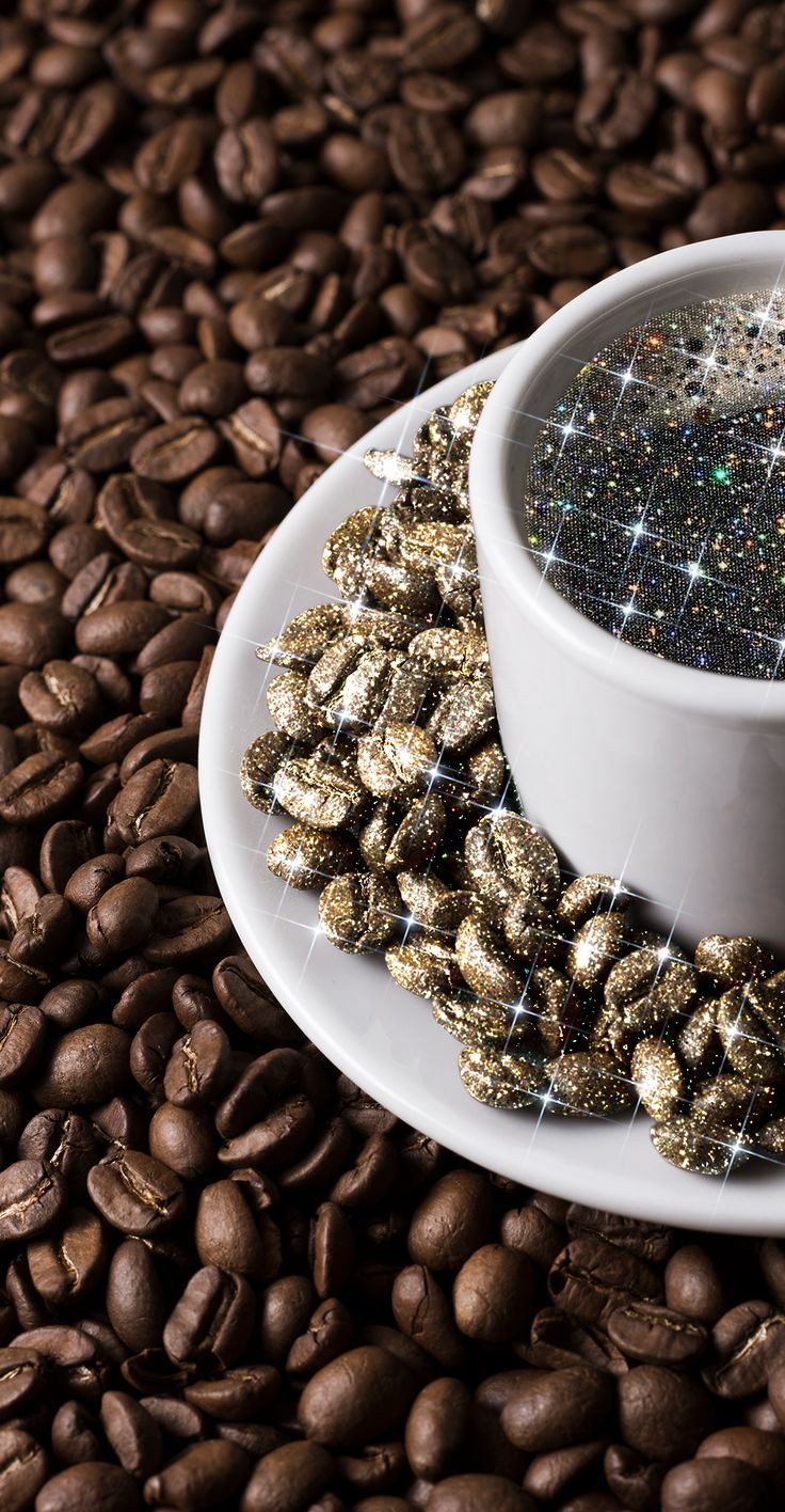 736x1416 Glitter Art Aesthetic Coffee Photography