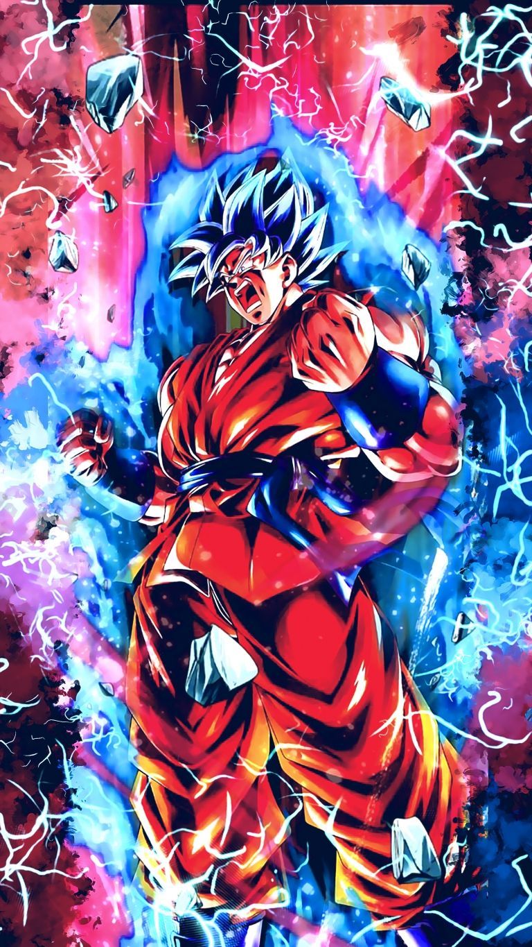 768x1365 Goku 4k Vertical Wallpaper