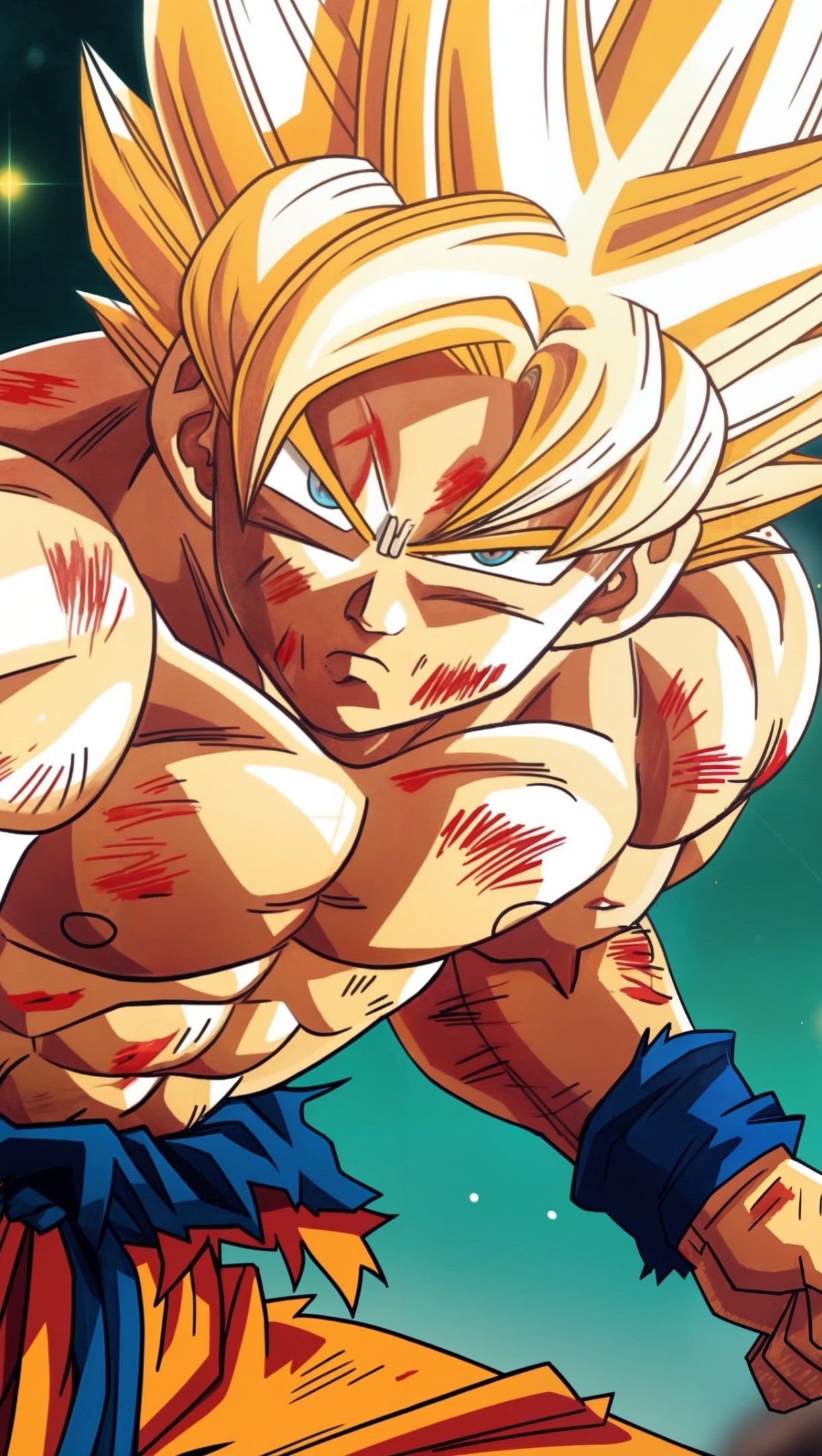 1220x2160 Super Saiyan Goku from Dragon Ball Anime Wallpaper 4k for iPhone and Mobile Phone