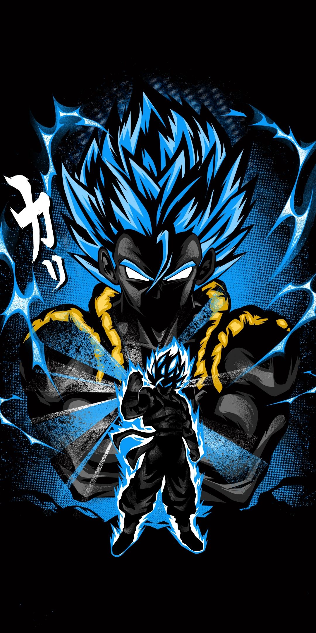 1080x2160 Goku Wallpaper 4K, Fusion attack, Dragon Ball Z