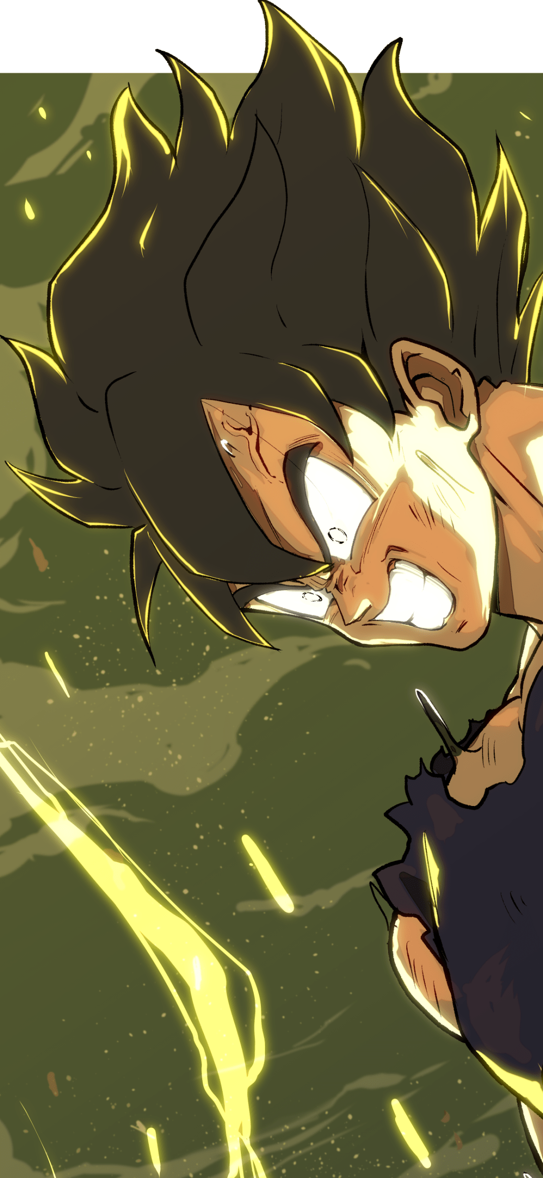 1080x2340 Saiyan Surge: Dragon Ball Vertical Phone Wallpaper