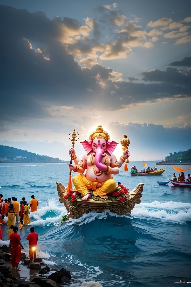 736x1104 Ganpati visarjan 2023 mumbai #ganpativisarjan #aiart #ganpatiaiart #indianfestival