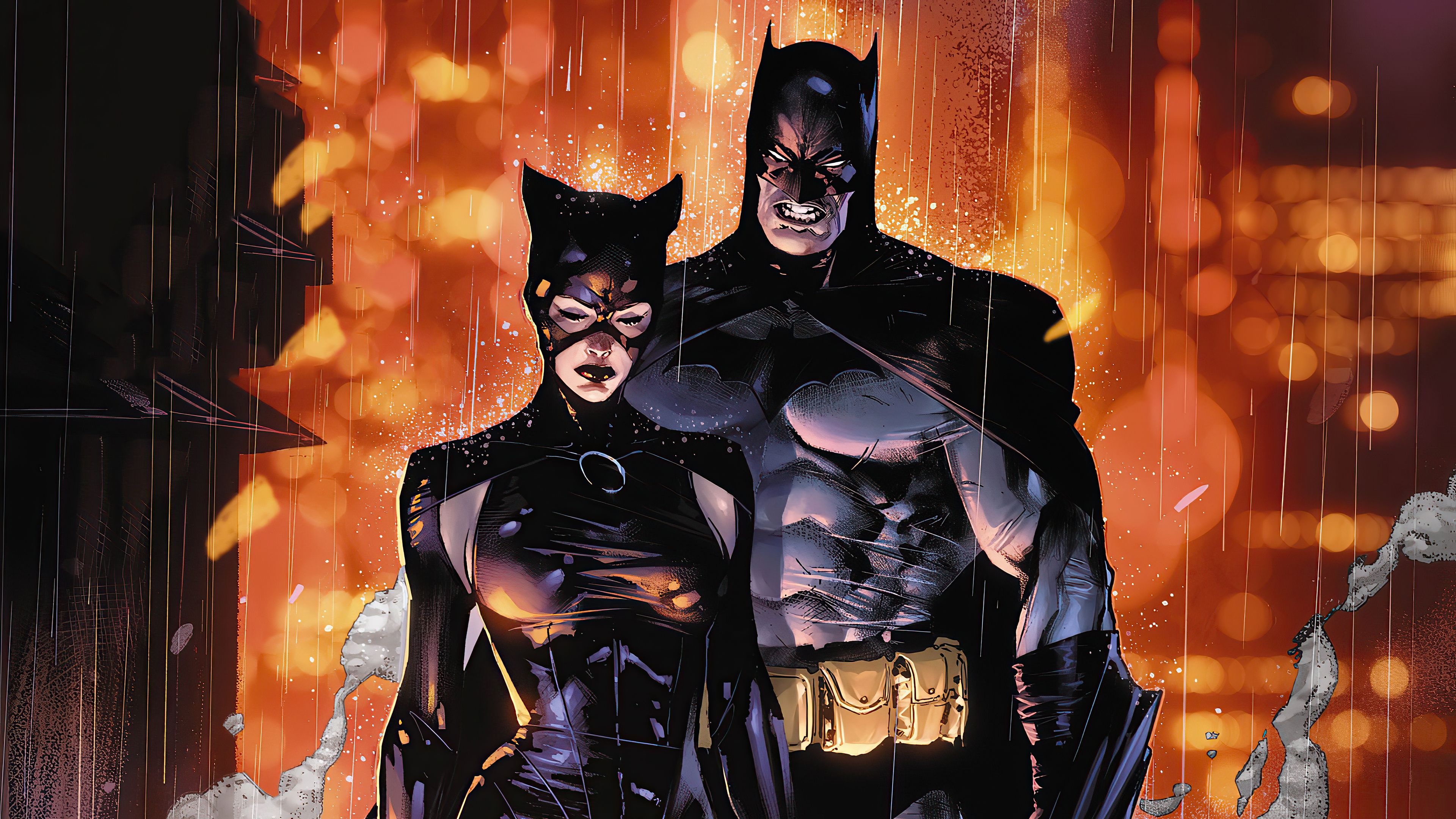 3840x2160 Batman And Batgirl Wallpaper