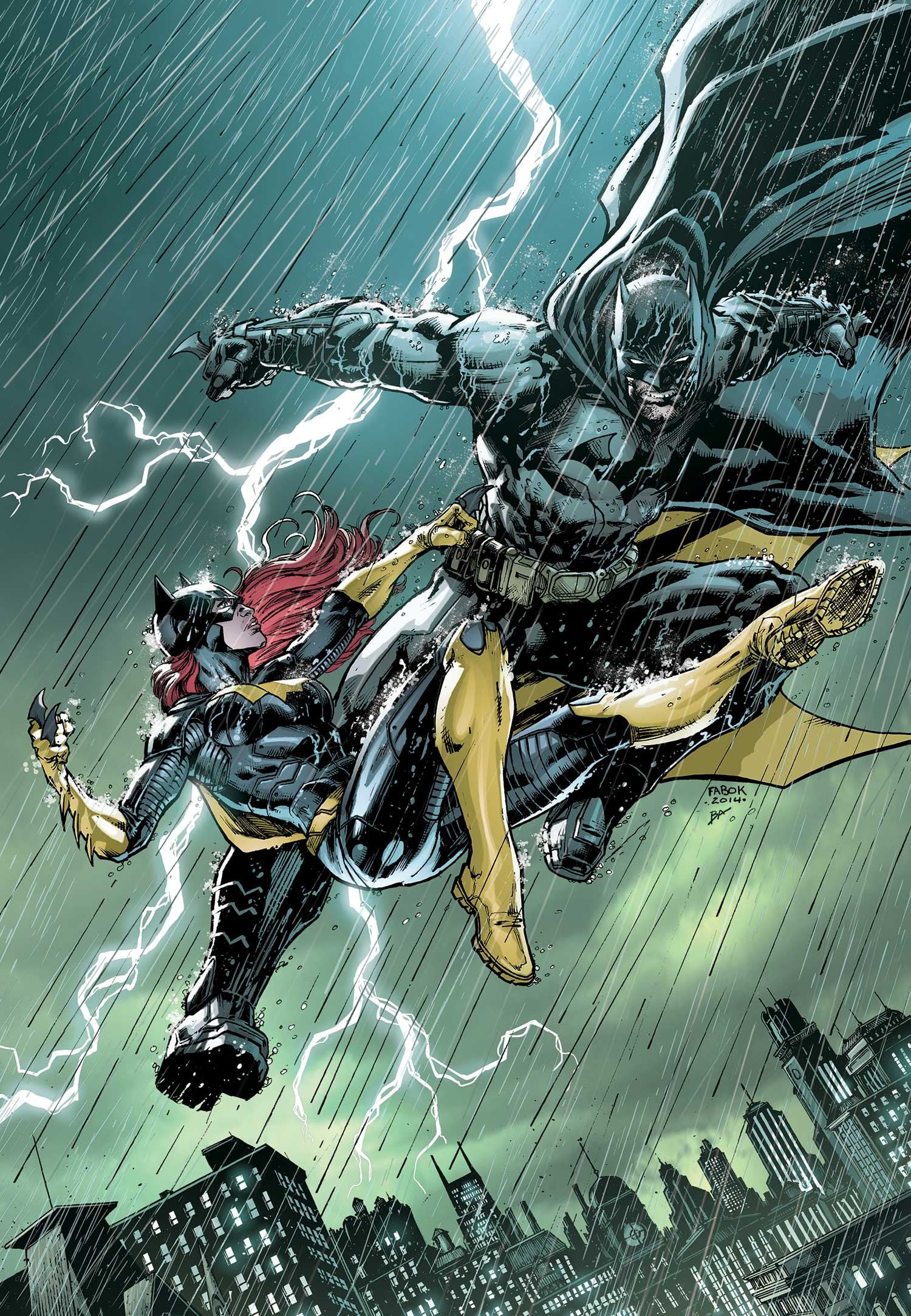 1500x2167 Batgirl and Batman illustration HD wallpaper
