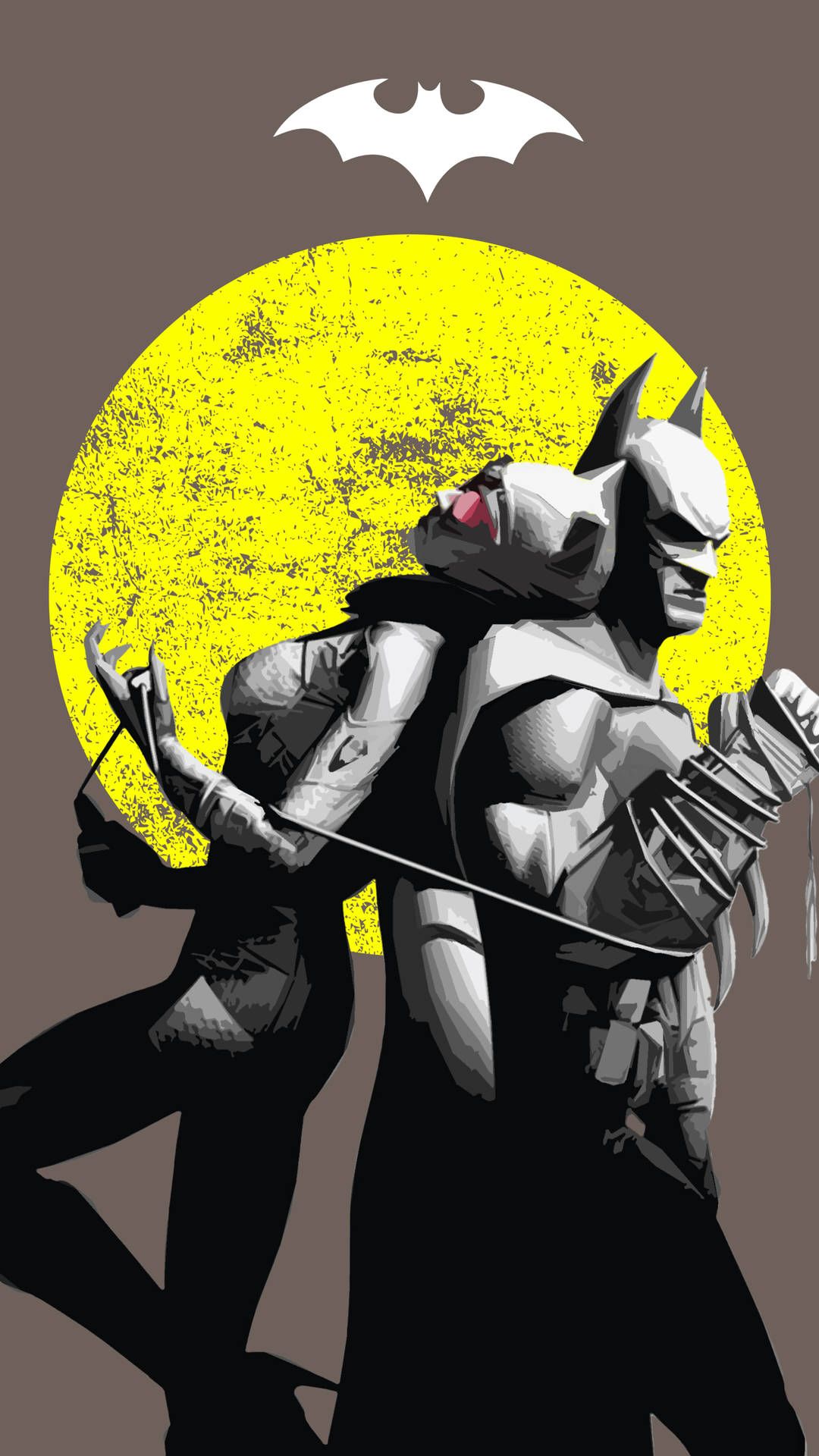 1080x1920 Download Batman Catwoman Gray And Yellow 4K Gotham Phone Wallpaper