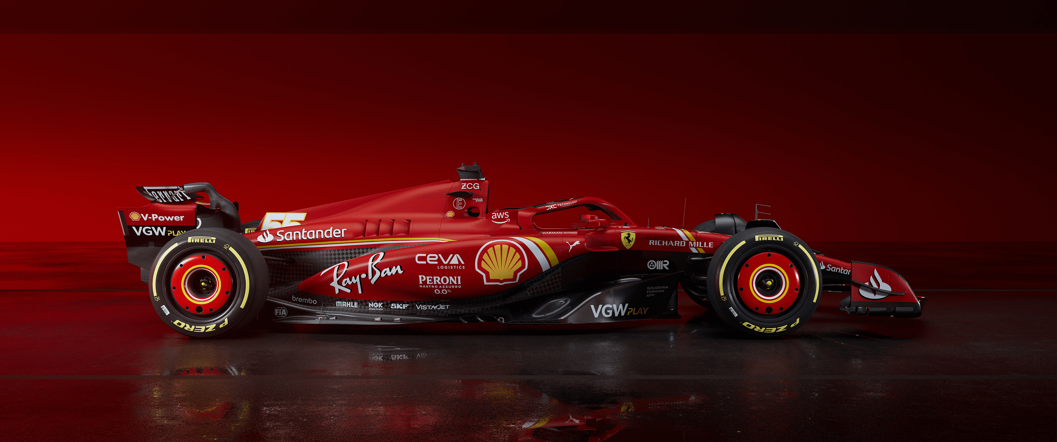 3440x1440 Ferrari SF 24 Formula 1 Car [3440x1440]