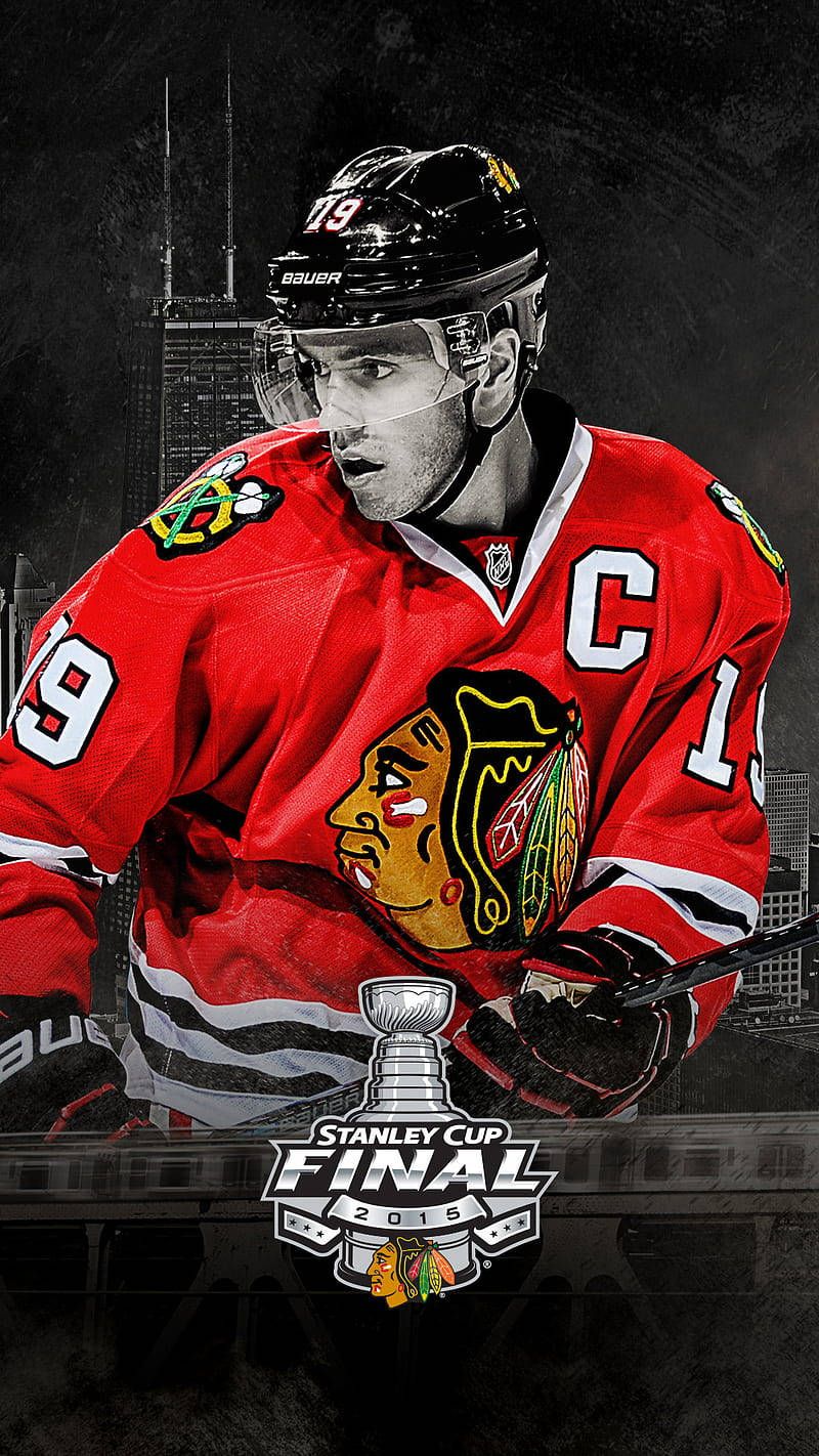 800x1422 Download Jonathan Toews, NHL star, during ice hockey finals Wallpaper