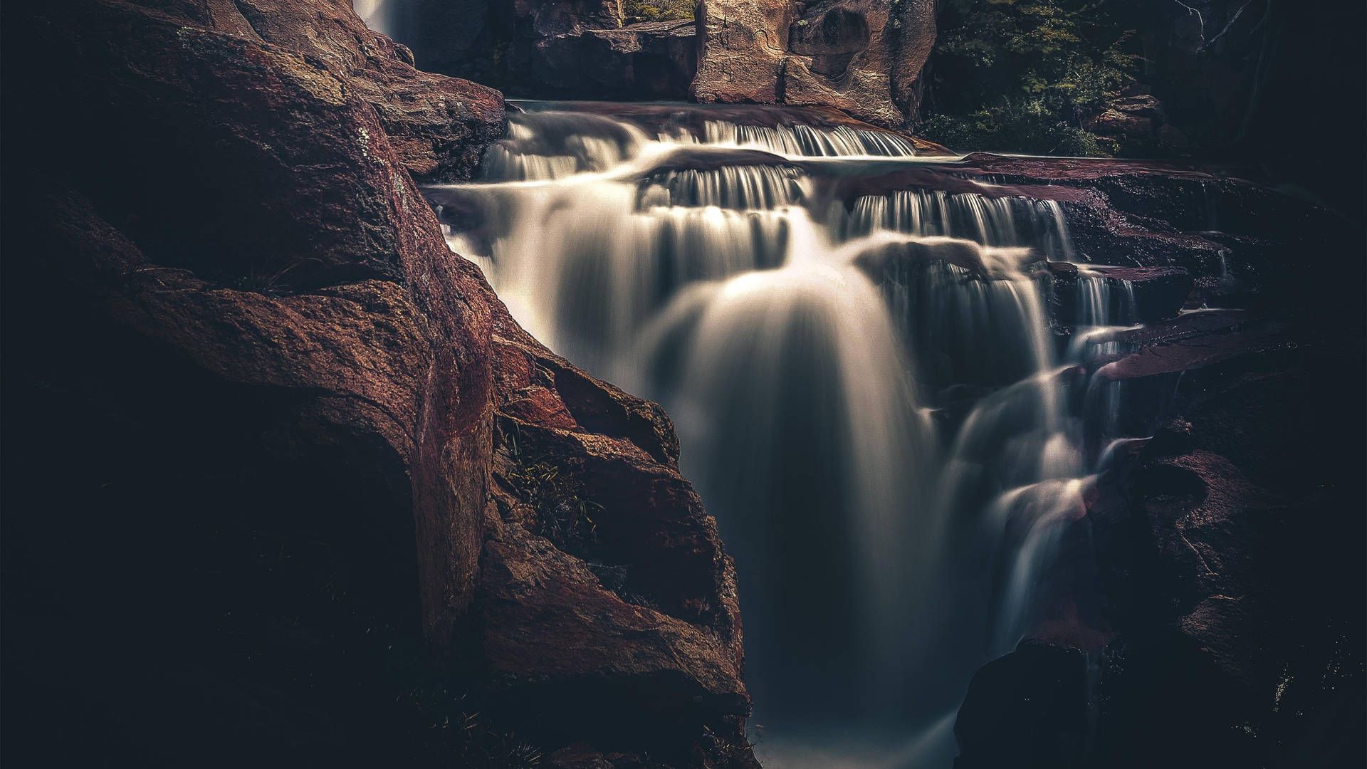 1920x1080 Download Windows 11 4k Dark Waterfalls Wallpaper