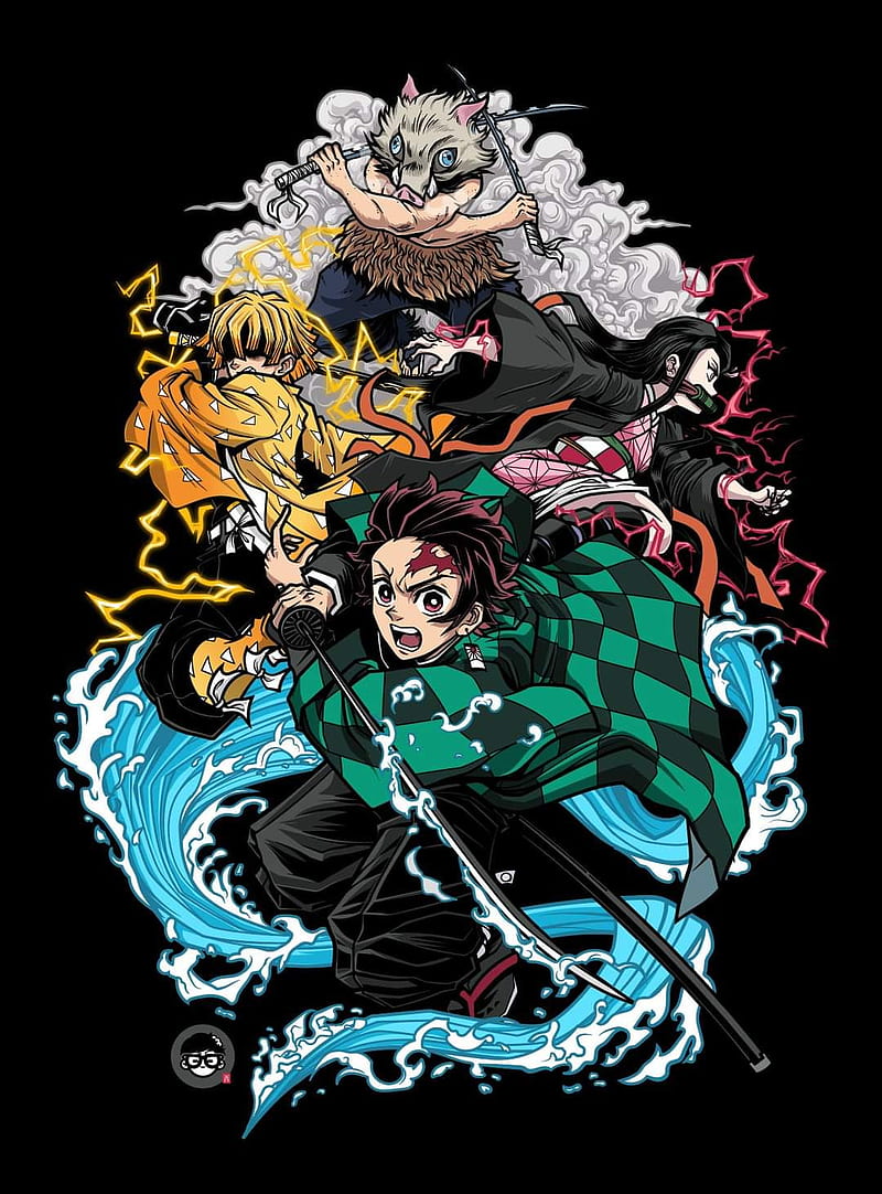 800x1082 Kimetsu no yaiba, demon slayer, inosuke, nezuko, tanjiro, zenitsu, HD phone wallpaper