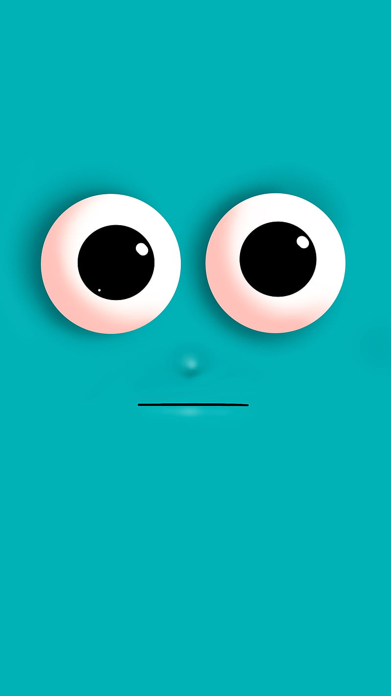 800x1422 Blue cute simple, cool, eyes, face, smile, HD phone wallpaper