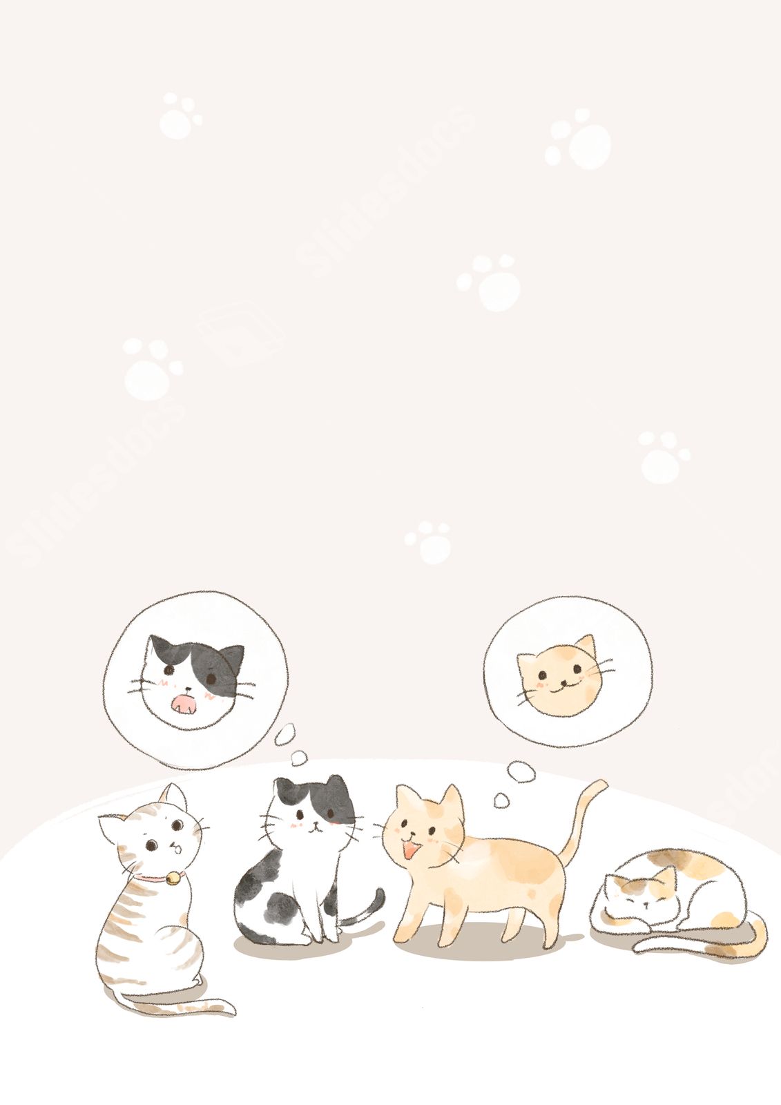 1131x1600 Wallpaper Cat Cute Simple Page Border And Printable Background in Word