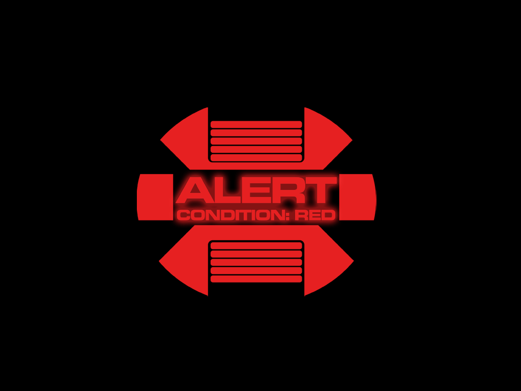 1024x768 Star Trek Red Alert warning graphic