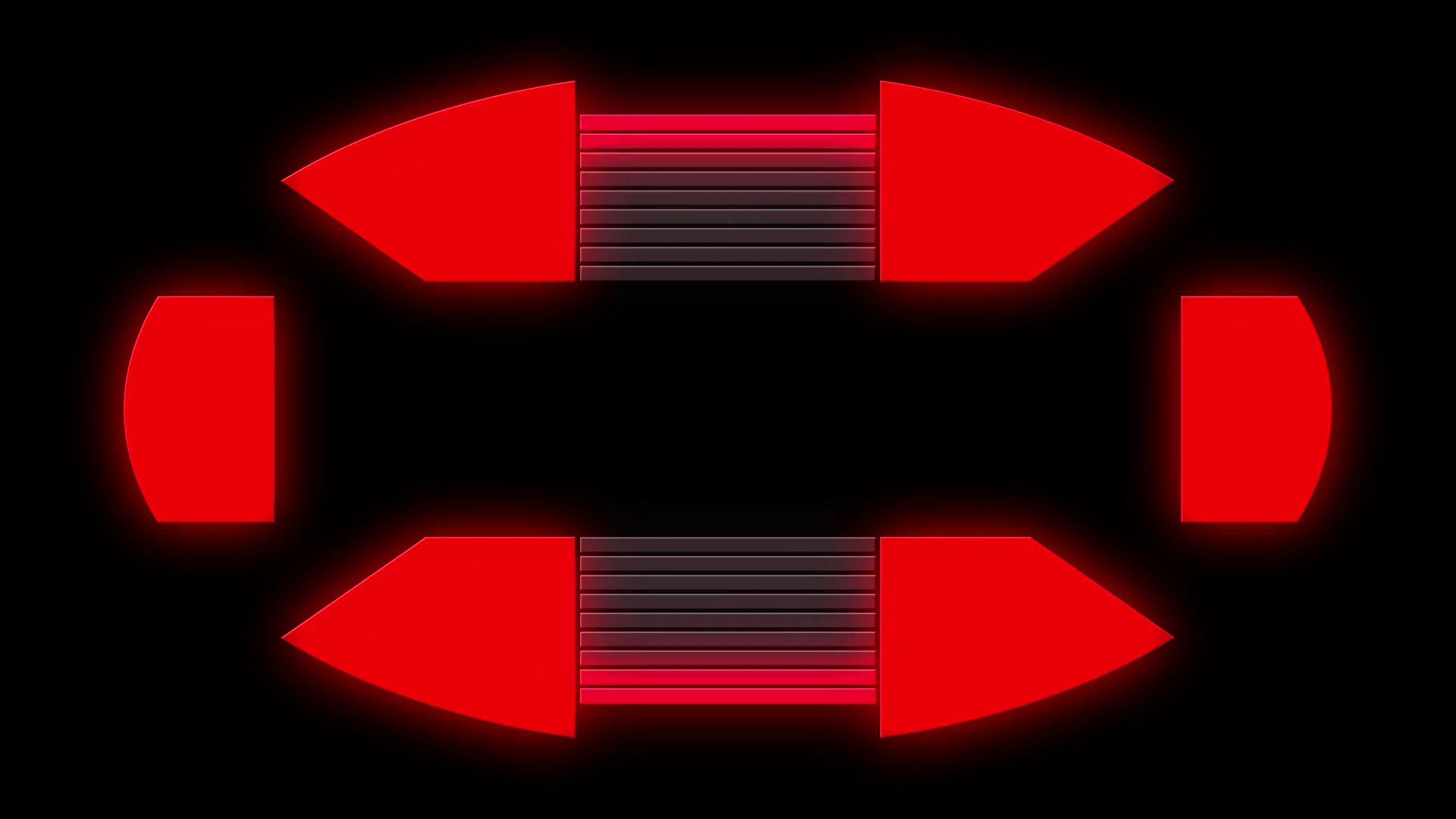 1920x1080 A looping science fiction RED ALERT monitor warning screen with blank copyspace for custom text. With optional luma matte