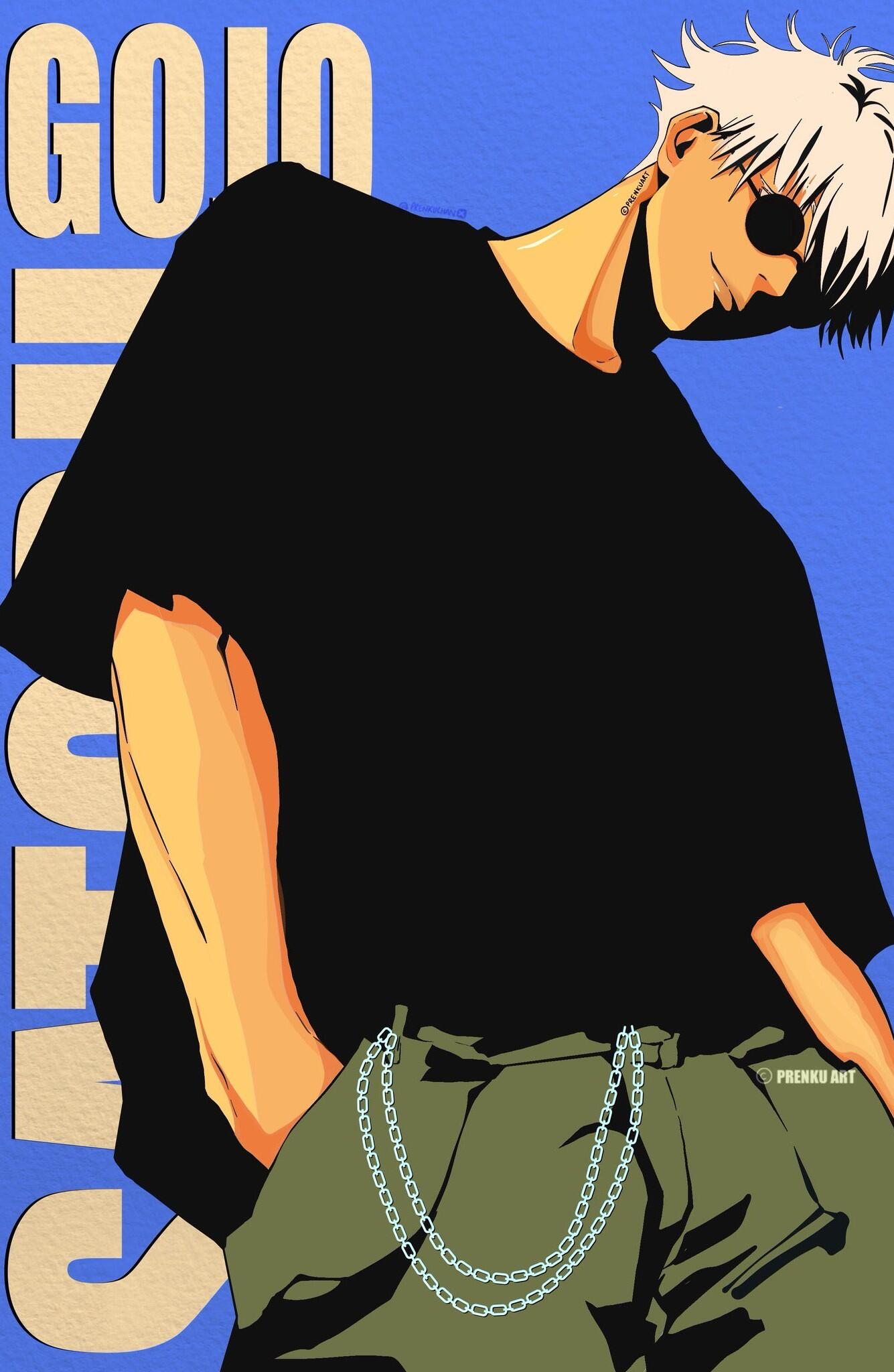 1335x2048 Download Anime Jujutsu Kaisen Satoru Gojo Drip Aura Farming Phone Wallpaper