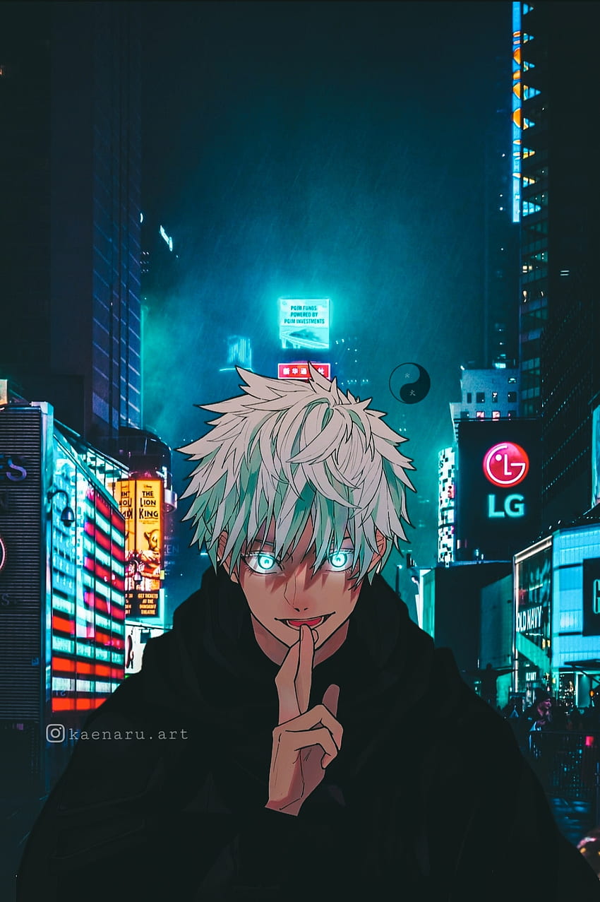 850x1277 Gojo satorou, electric blue, art HD phone wallpaper