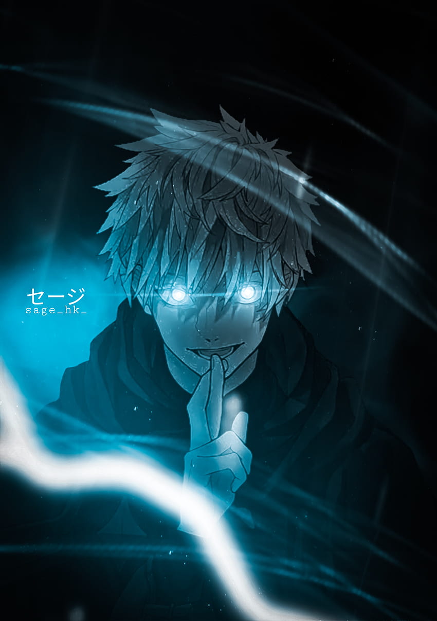 850x1207 Gojo satorou, electric blue, art HD phone wallpaper