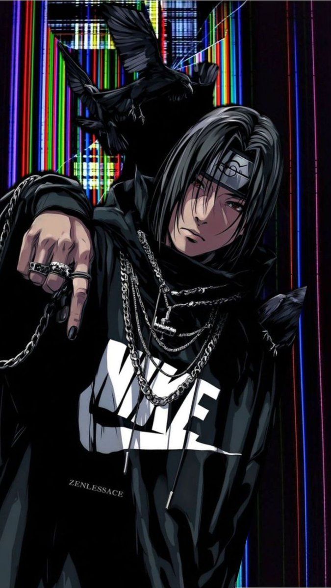 675x1200 4K HD Lock Screen Wallpaper Tap Hold Load iPhone iOS Anime theme Gojo Satoru Jujutsu Kaisen JJK x Naruto Itachi Uchiha