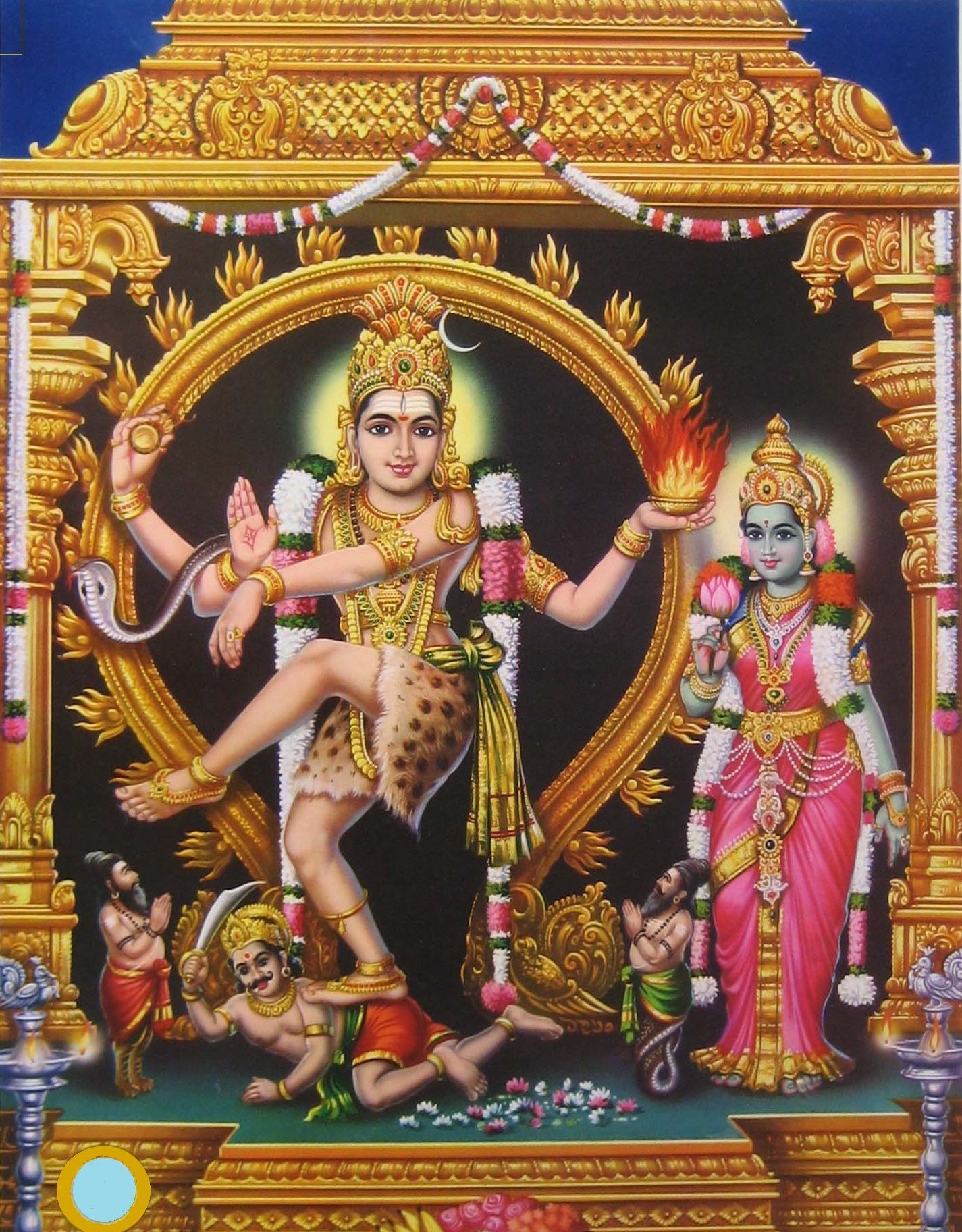 1425x1825 Religious paintings on the walls & ceilings of Chidambaram Nataraja temple