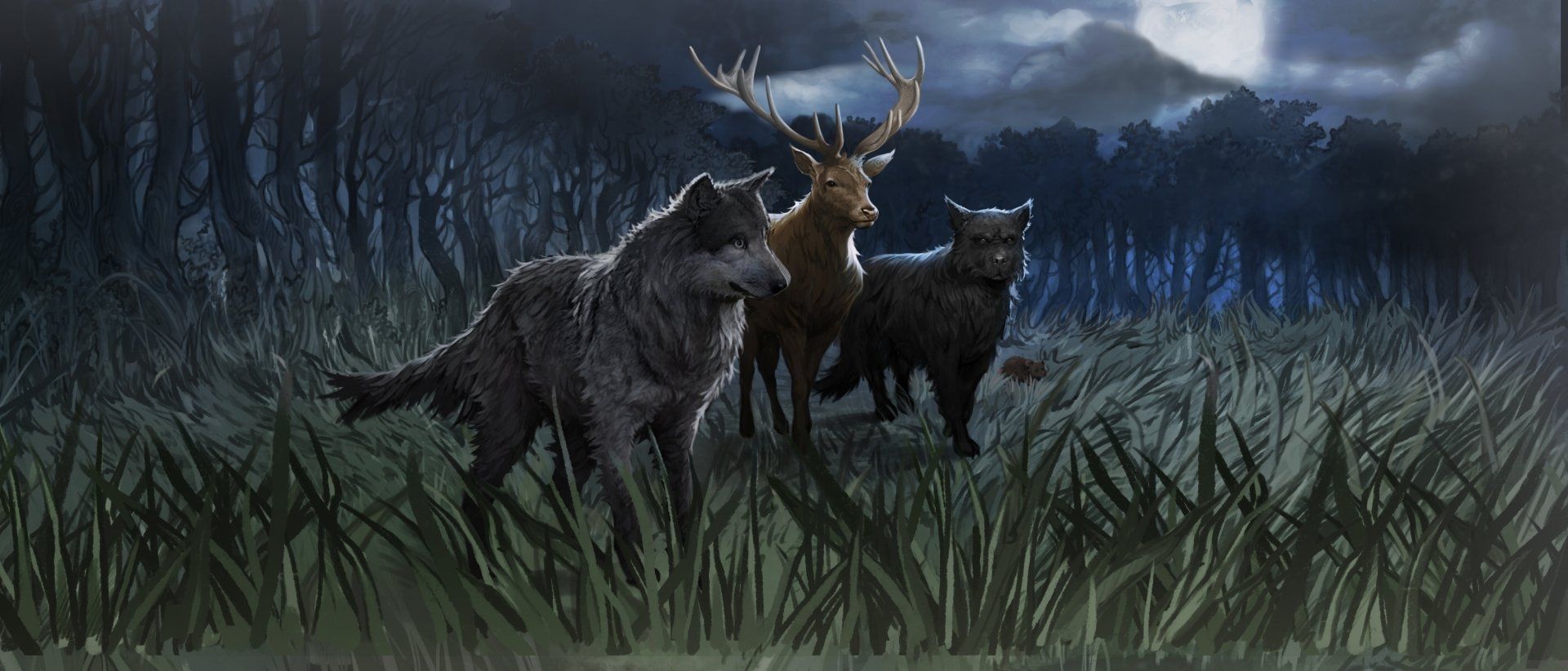 1920x822 Harry Potter Trio in Animagus Form Prisoner of Azkaban Wallpaper