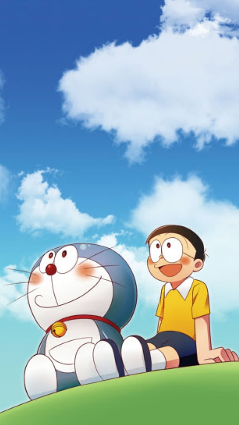 800x1422 Nobita Yellow Dress Cartoon Cartoon, HD wallpaper