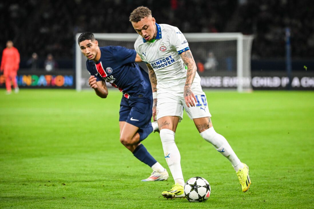 1098x732 PSV op rapport: Noa Lang uitblinker tegen PSG, geen