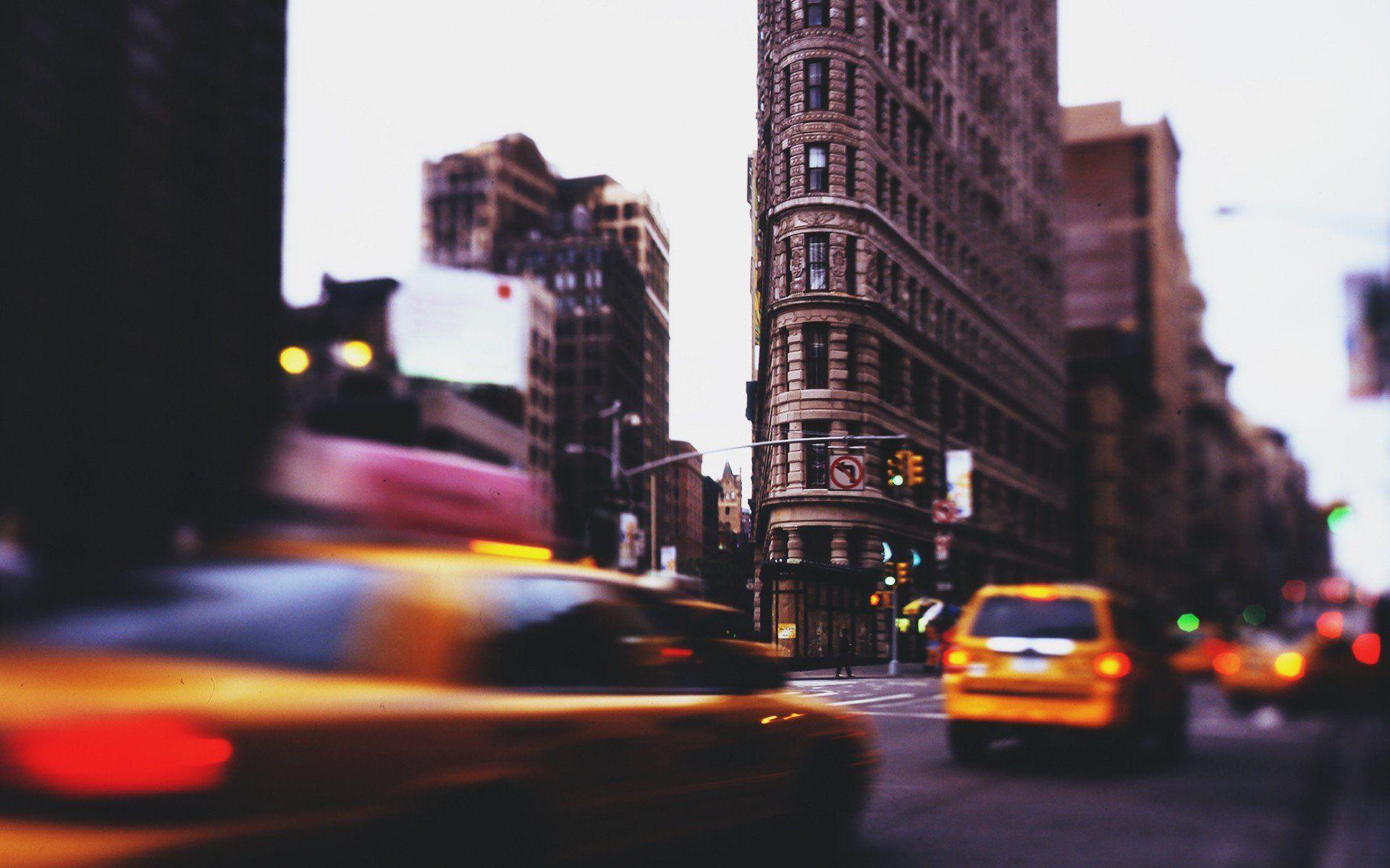 1920x1200 Cityscapes streets corner vintage cars models traffic New York