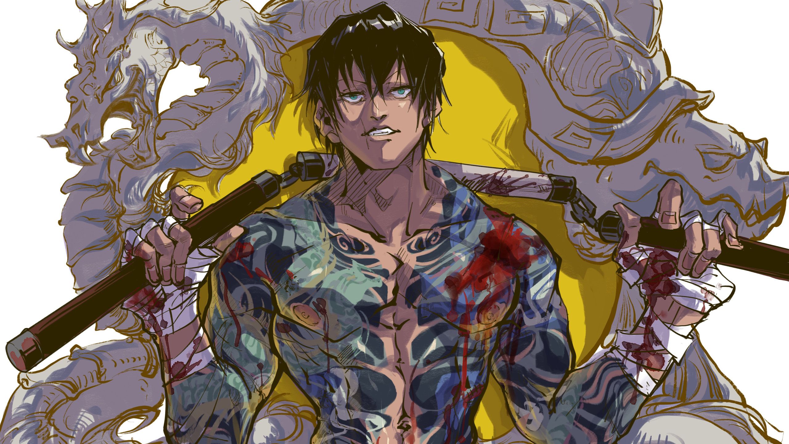 2560x1440 Toji Fushiguro HD Jujutsu Kaisen Wallpaper
