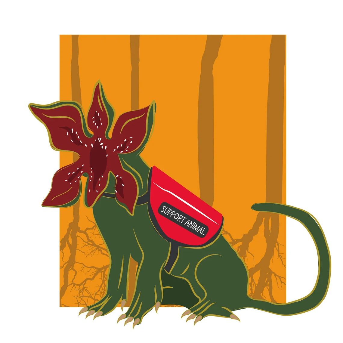 1140x1140 Stranger Things Demodog Support Animal Poster