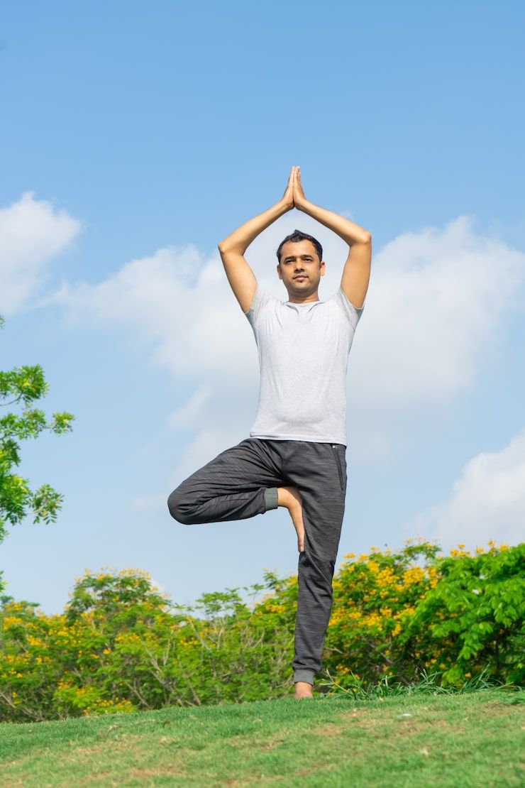 740x1110 Indian doing yoga Image