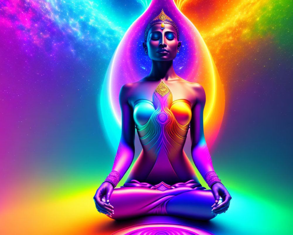 1000x800 image of Psychedelic India yoga. Deep Dream Generator