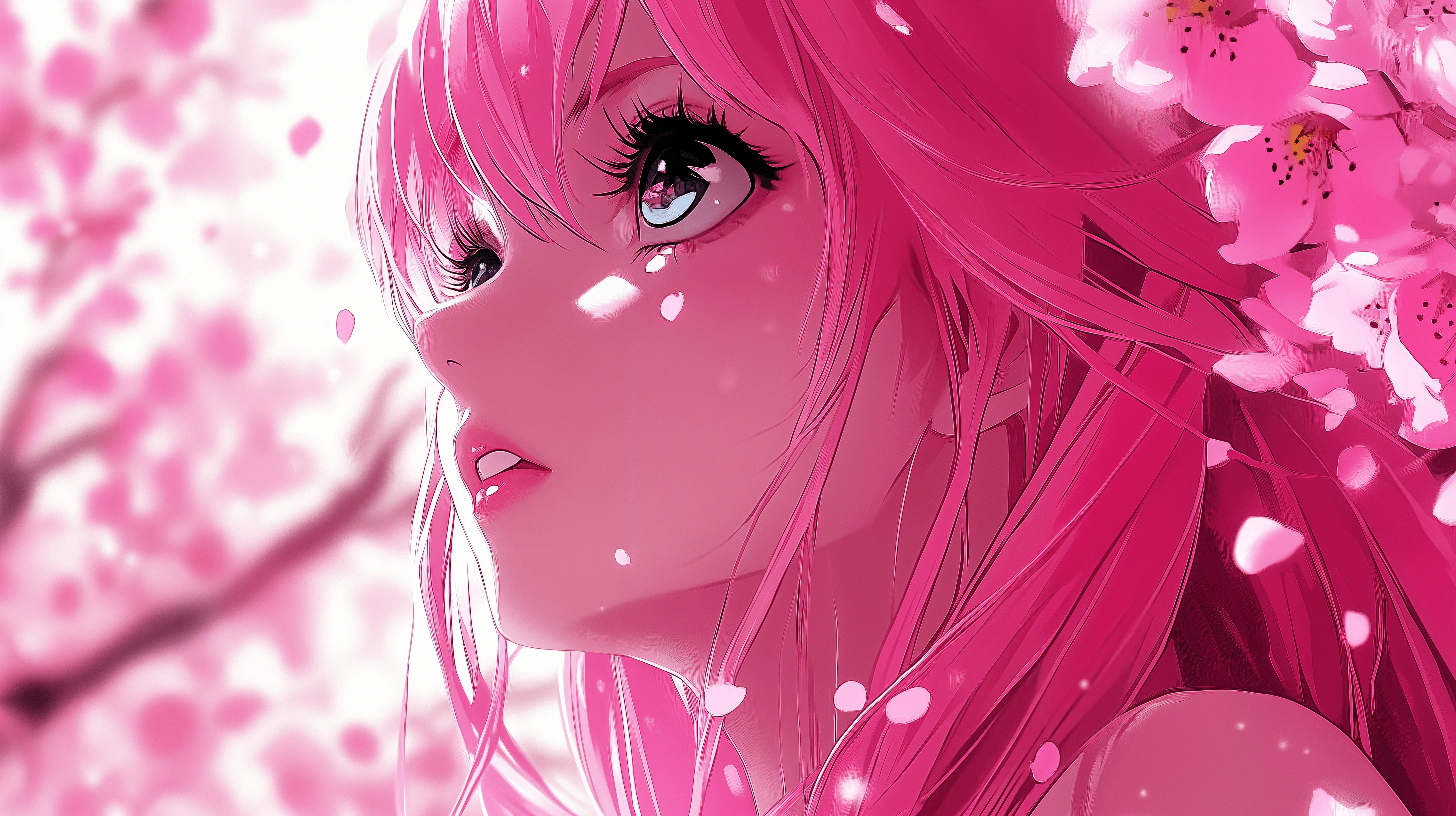 5824x3264 Stunning Pink Anime Girl Ultra HD Wallpaper