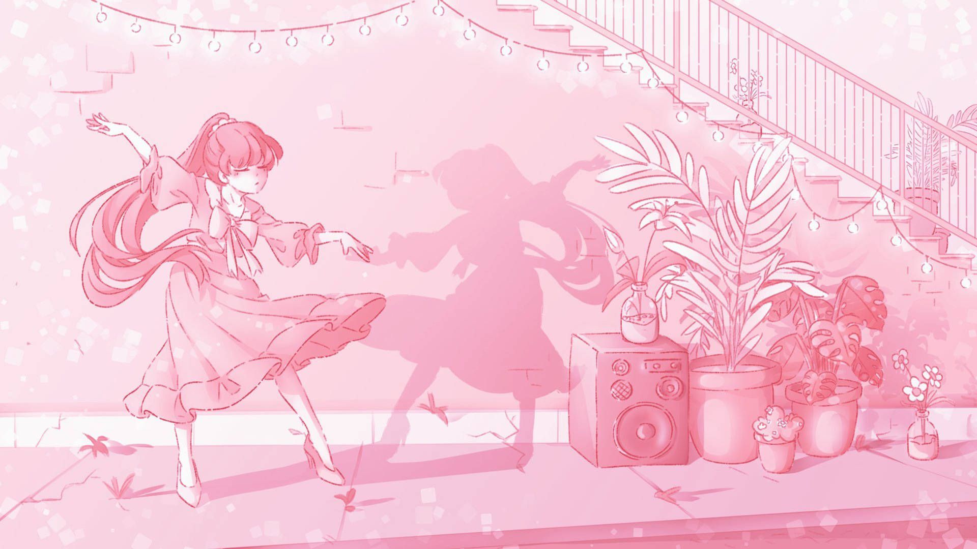 1920x1080 Pink Anime Aesthetic PC Wallpaper, HD Background