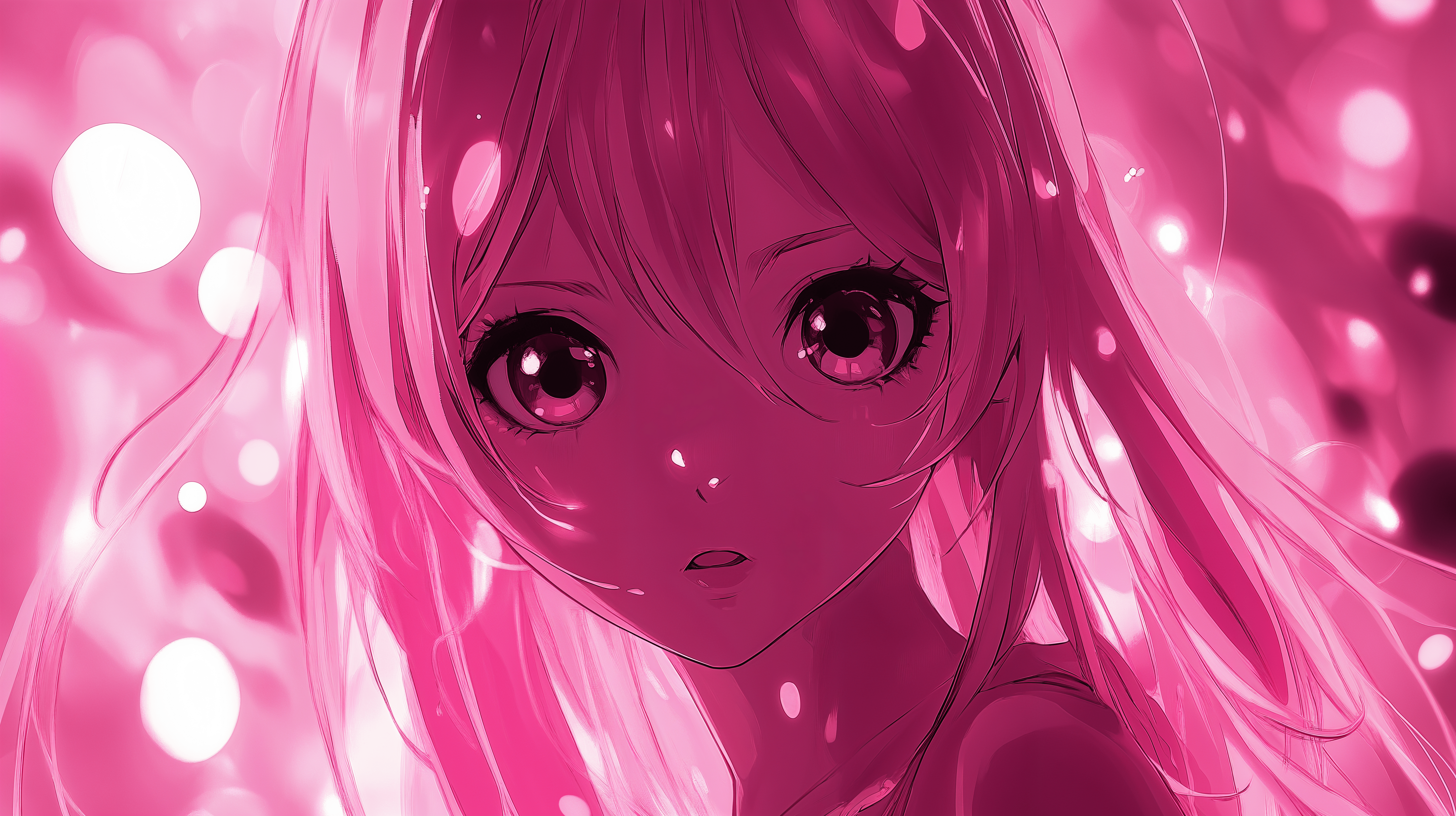5824x3264 Stunning Pink Anime Girl Ultra HD Wallpaper