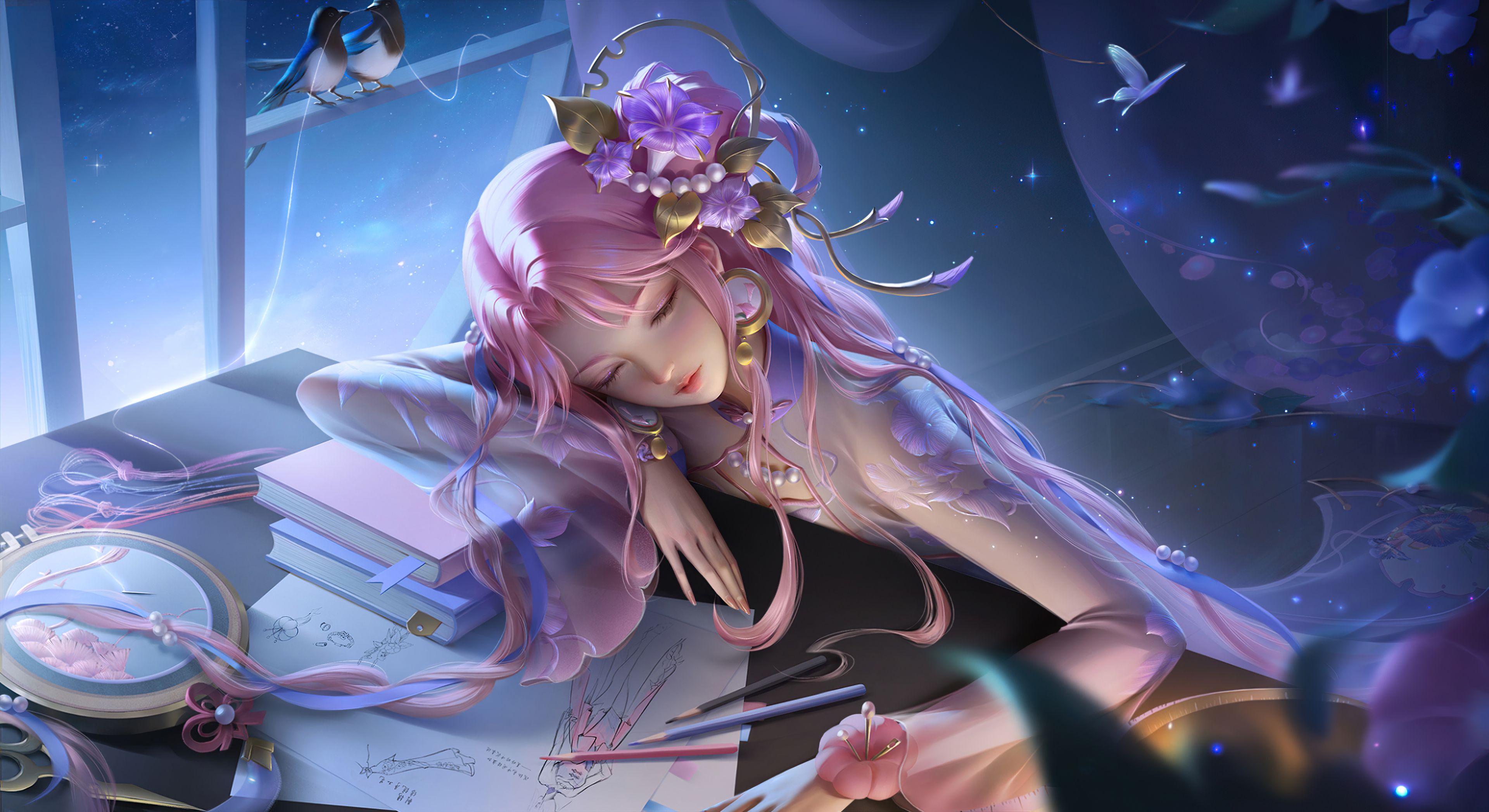 3840x2094 Honor Of Kings Pink Hair Anime Girl Wallpaper, HD Games Wallpaper, 4k Wallpaper, Image, Background, Photos and Picture