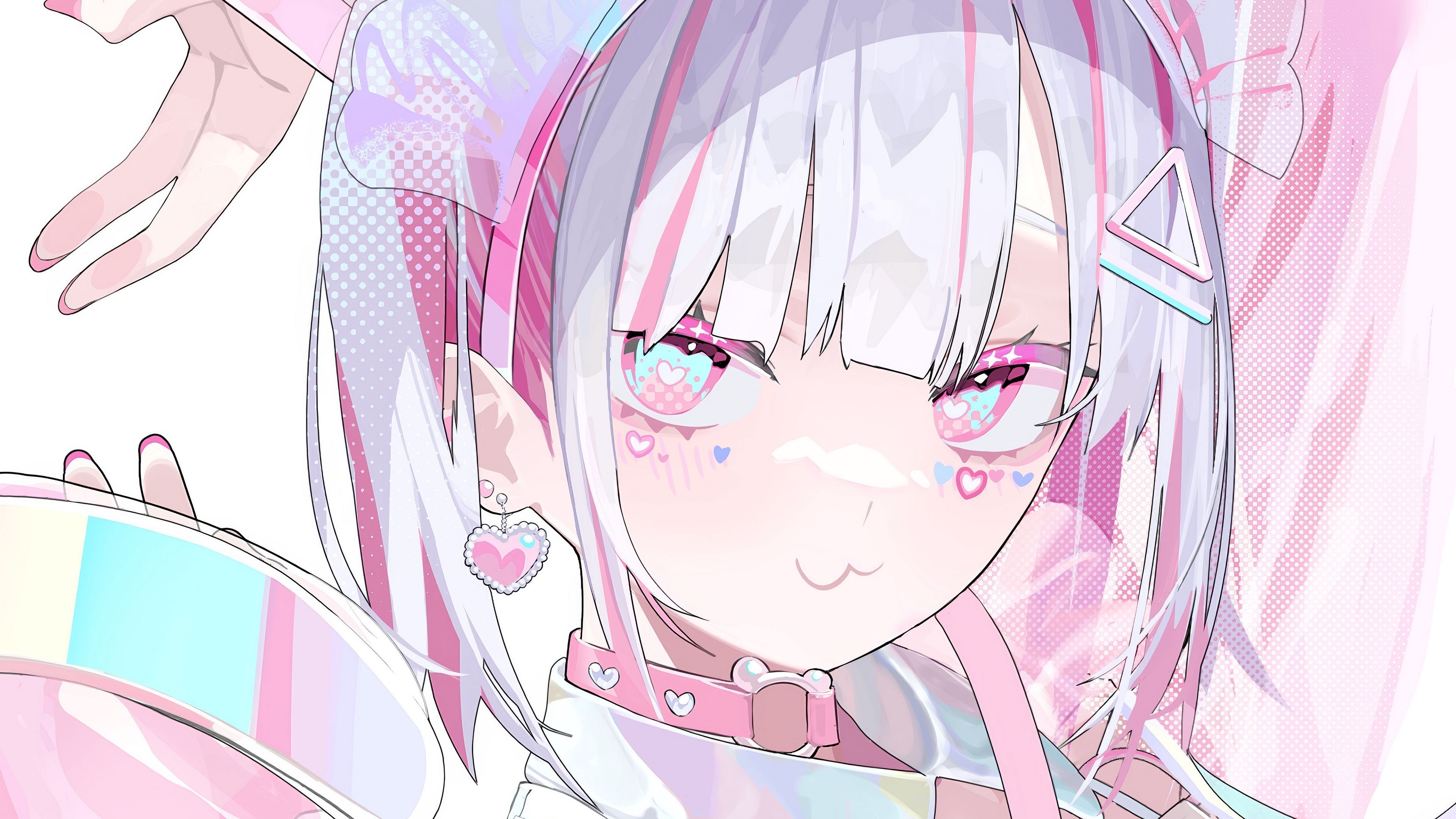 3840x2160 Download wallpaper 3840x2160 girl, art, anime, pink 4k uhd 16:9 HD background