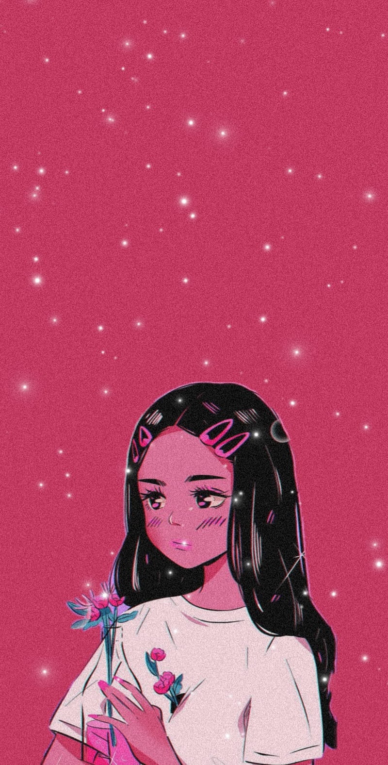 800x1576 Anime aesthetic, pink, HD phone wallpaper