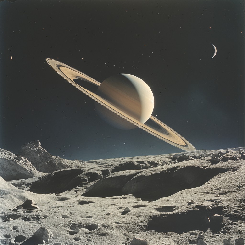 1024x1024 Free Saturn Backlit View Image, Space, Rings
