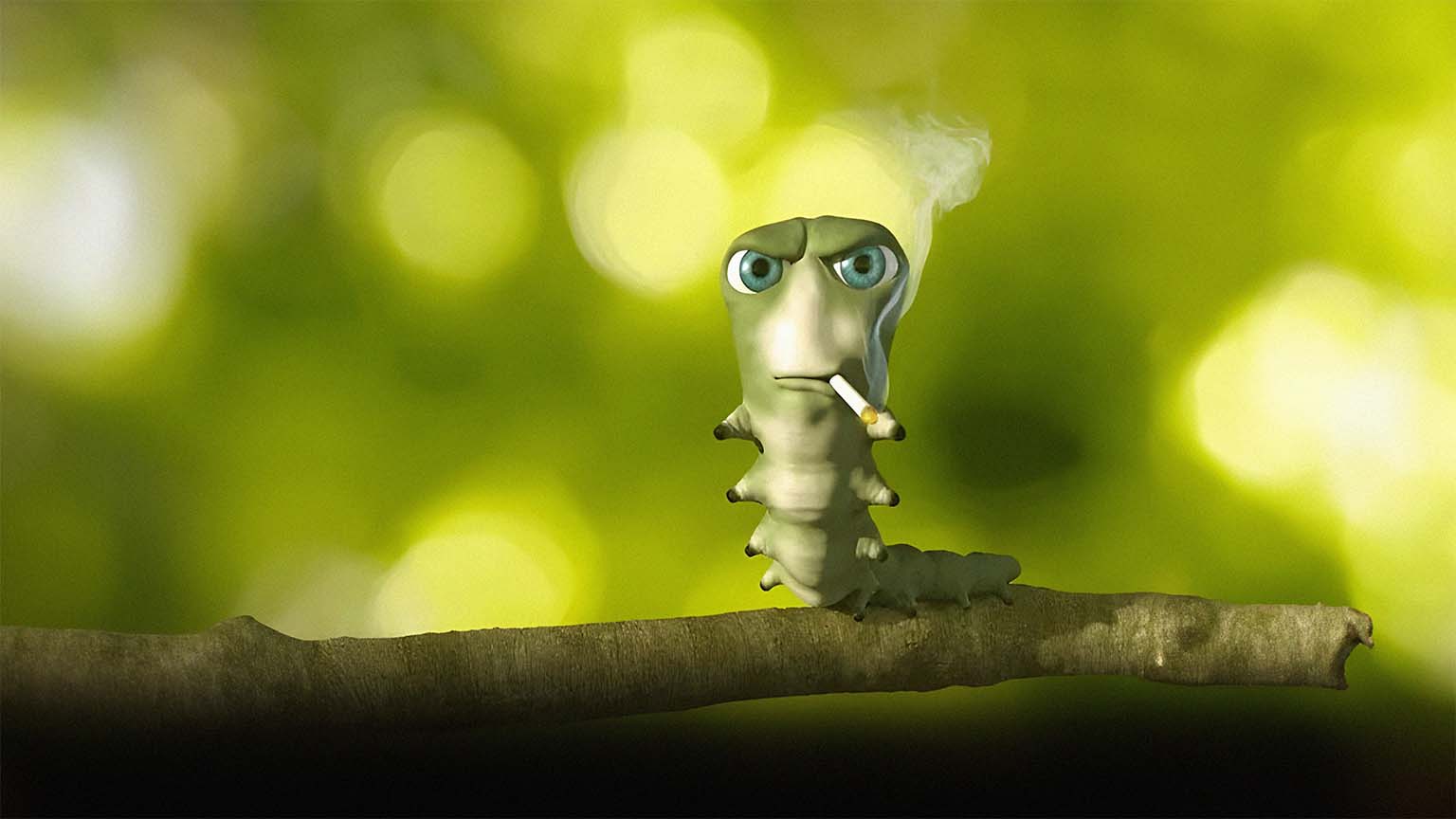 1536x864 Smoking Caterpillar Goofy Ahh Desktop Wallpaper