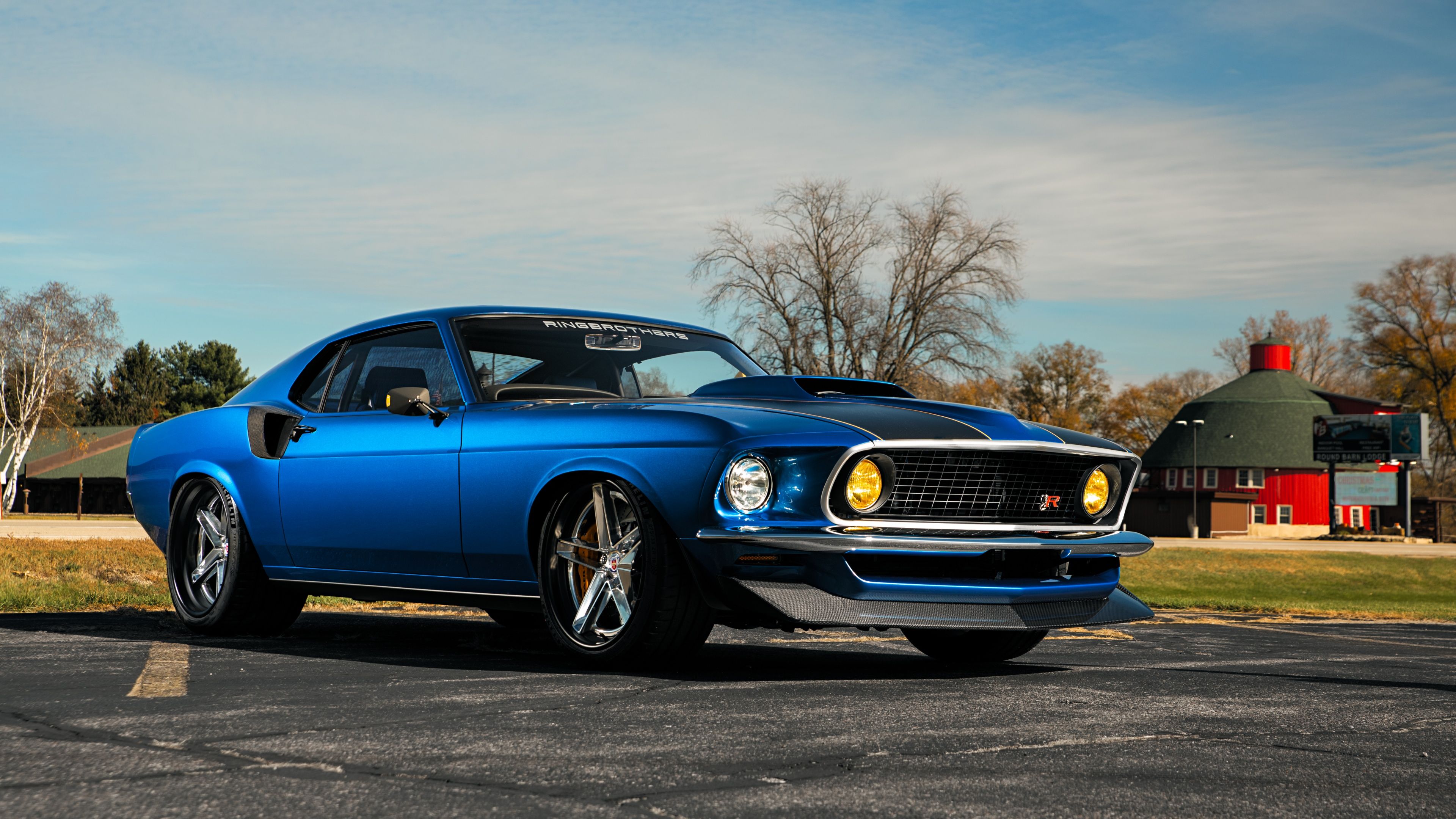 3840x2160 Ringbrothers 1969 Ford Mustang Mach 1 Wallpaper 4K, Muscle cars, 5K